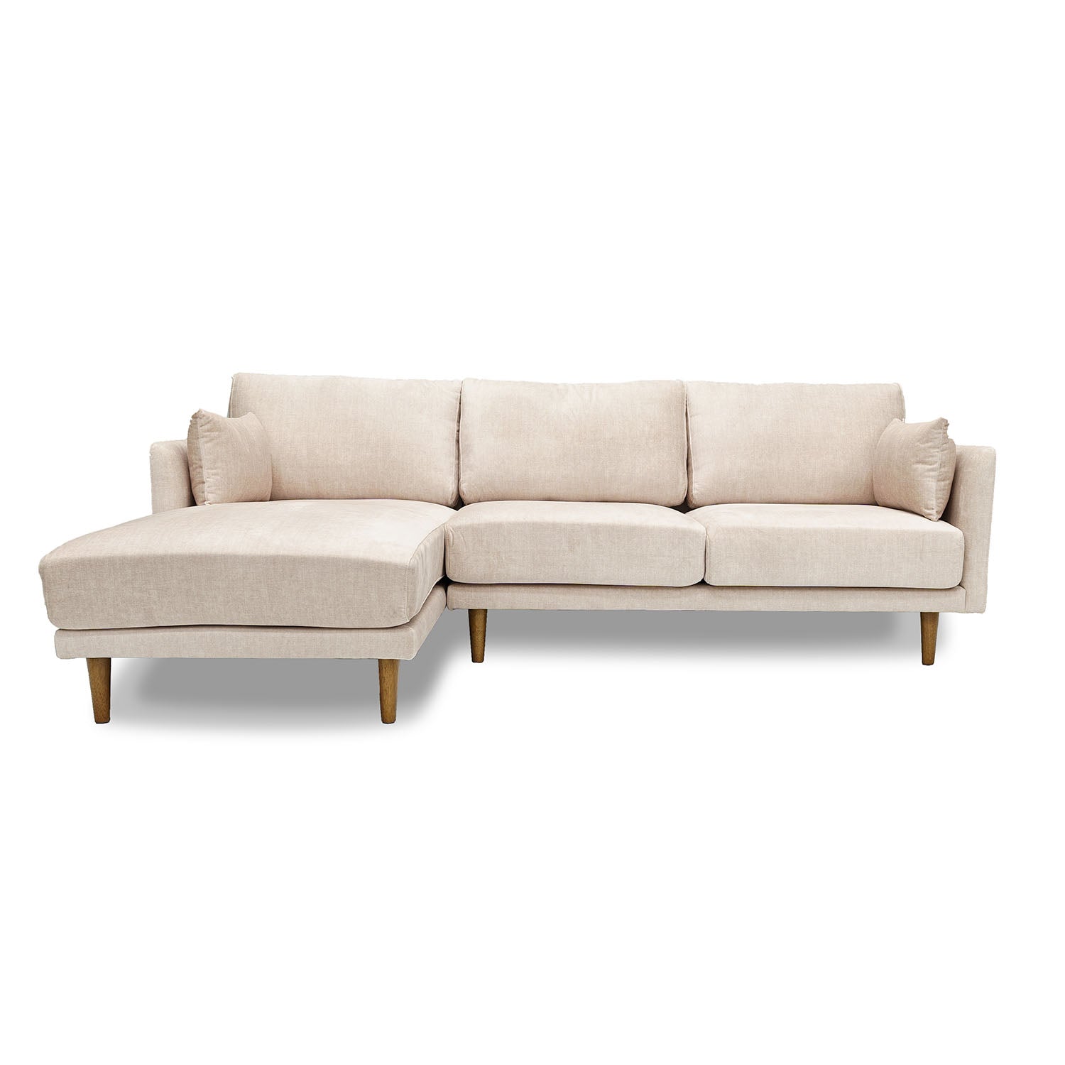 Marie Vogue Velvet Left Side Facing Chaise Lounge in Vogue Cream Online Warehouse Sale