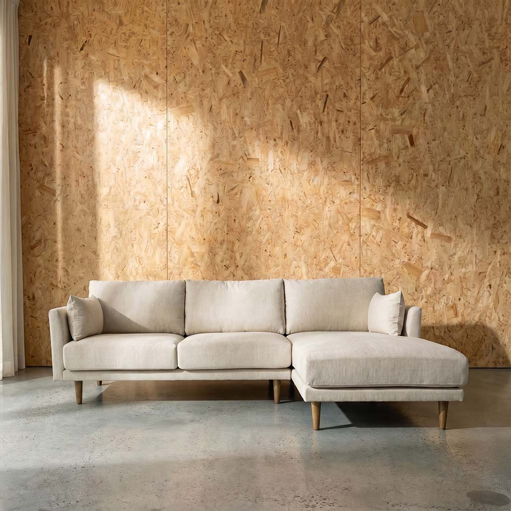 Marie Vogue Velvet Right Side Facing Chaise Lounge in Vogue Cream | The Drop