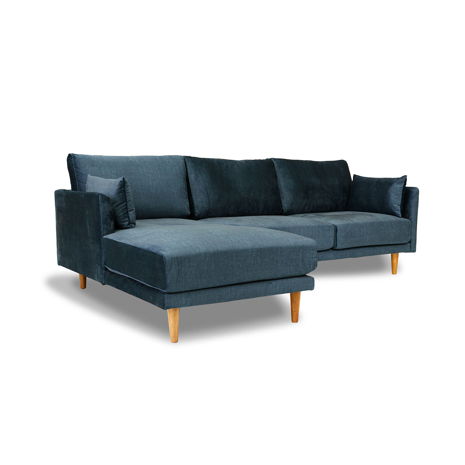 Marie Vogue Velvet Left Side Facing Chaise Lounge