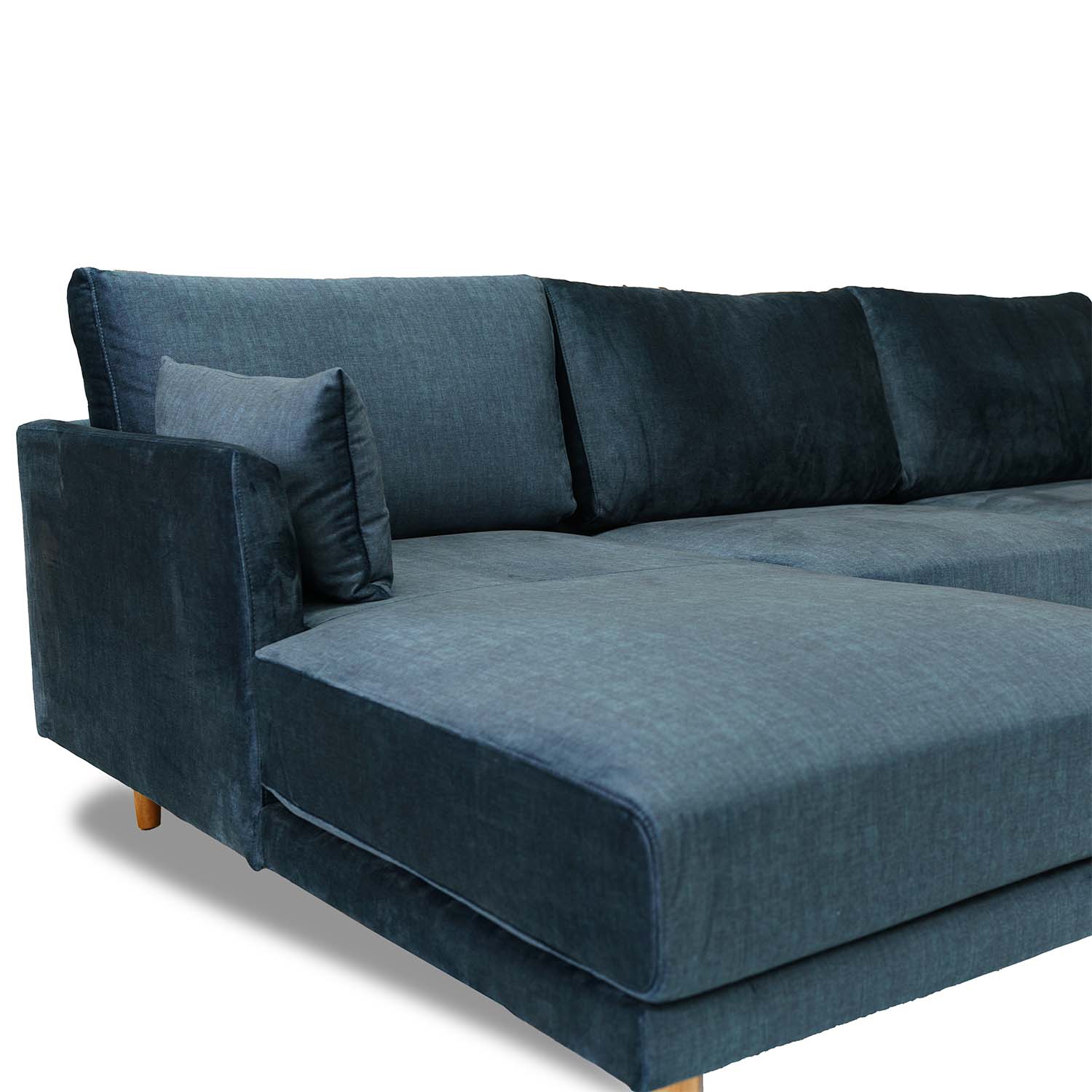 Marie Vogue Velvet Left Side Facing Chaise Lounge