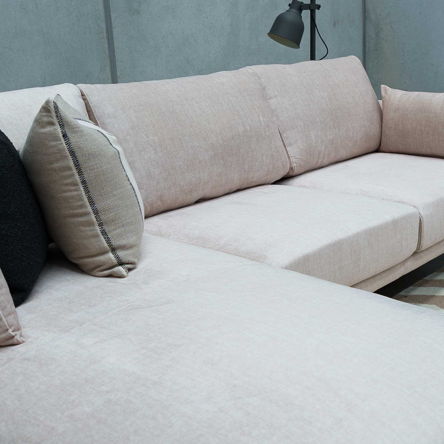 Marie Vogue Velvet Right Side Facing Chaise Lounge