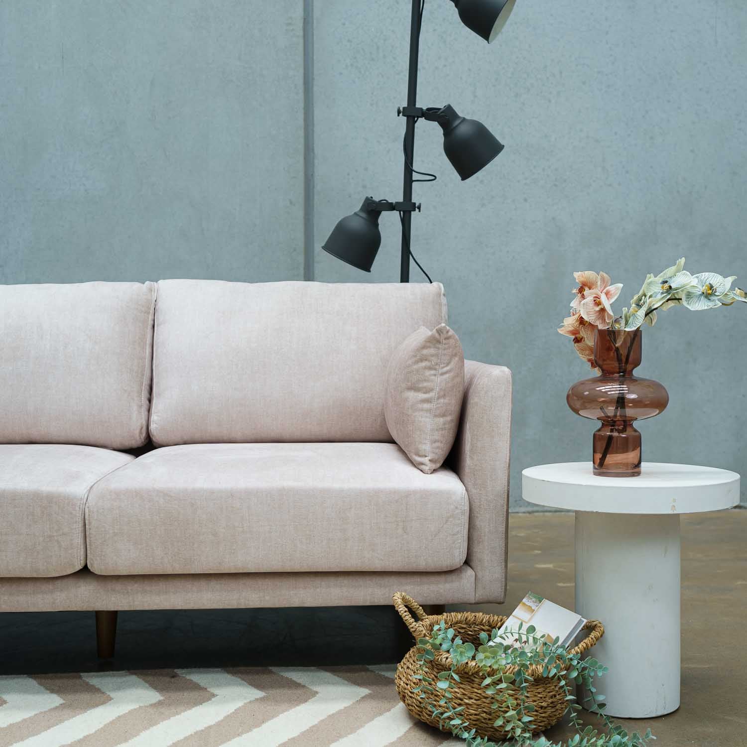 Marie Vogue Velvet Right Side Facing Chaise Lounge