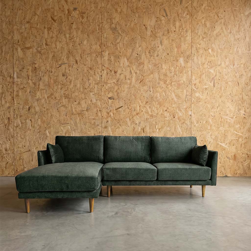 Marie Vogue Velvet Left Side Facing Chaise Lounge