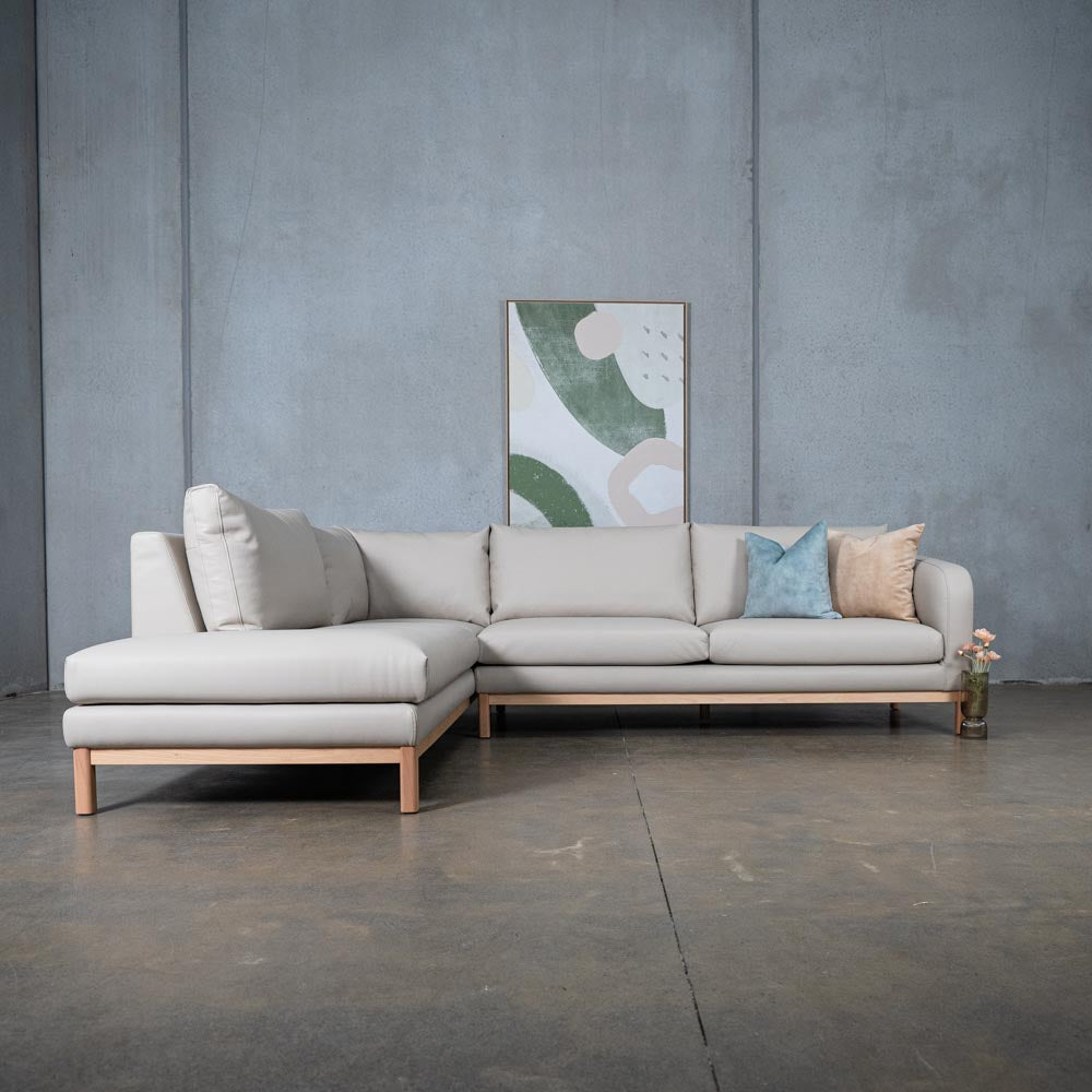 Marlowe Vegan Leather Left Side Facing Chaise Lounge