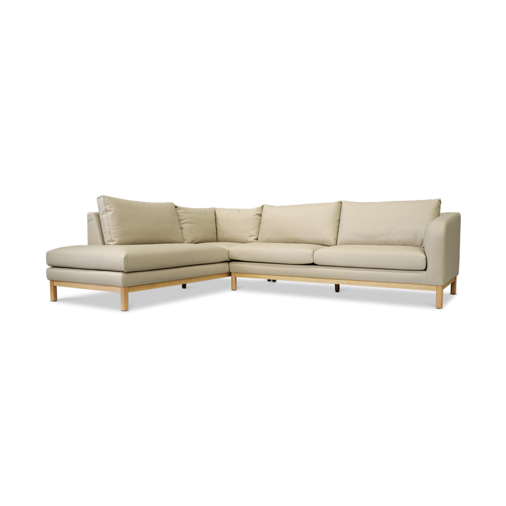 Marlowe Leather Left Side Facing Chaise Lounge