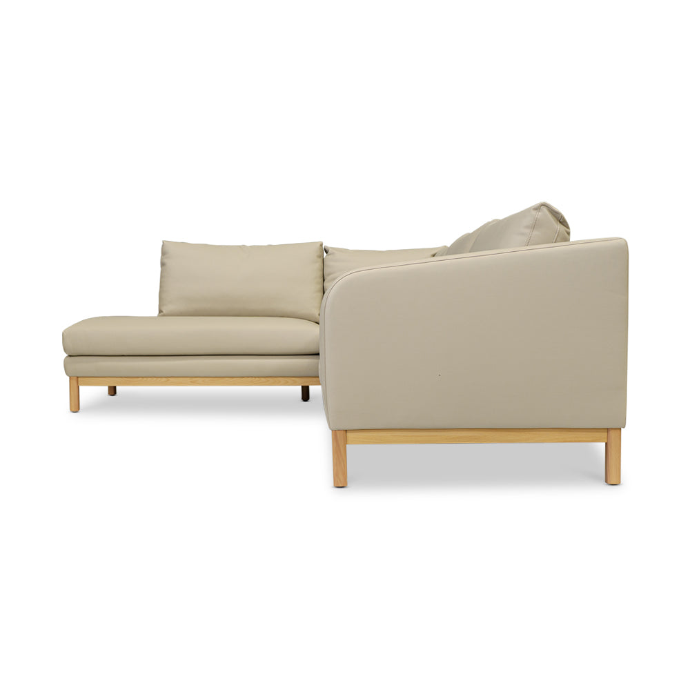 Marlowe Vegan Leather Left Side Facing Chaise Lounge