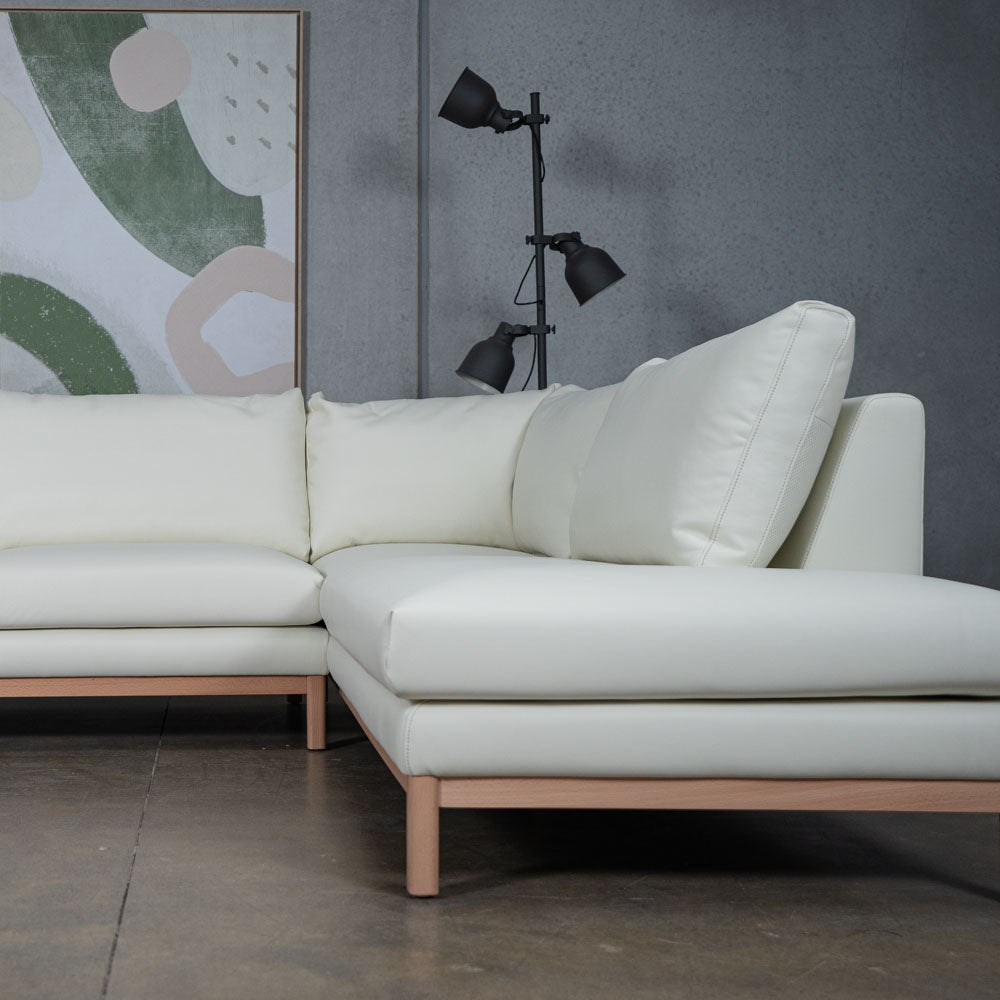 Marlowe Vegan Leather Right Side Facing Chaise Lounge