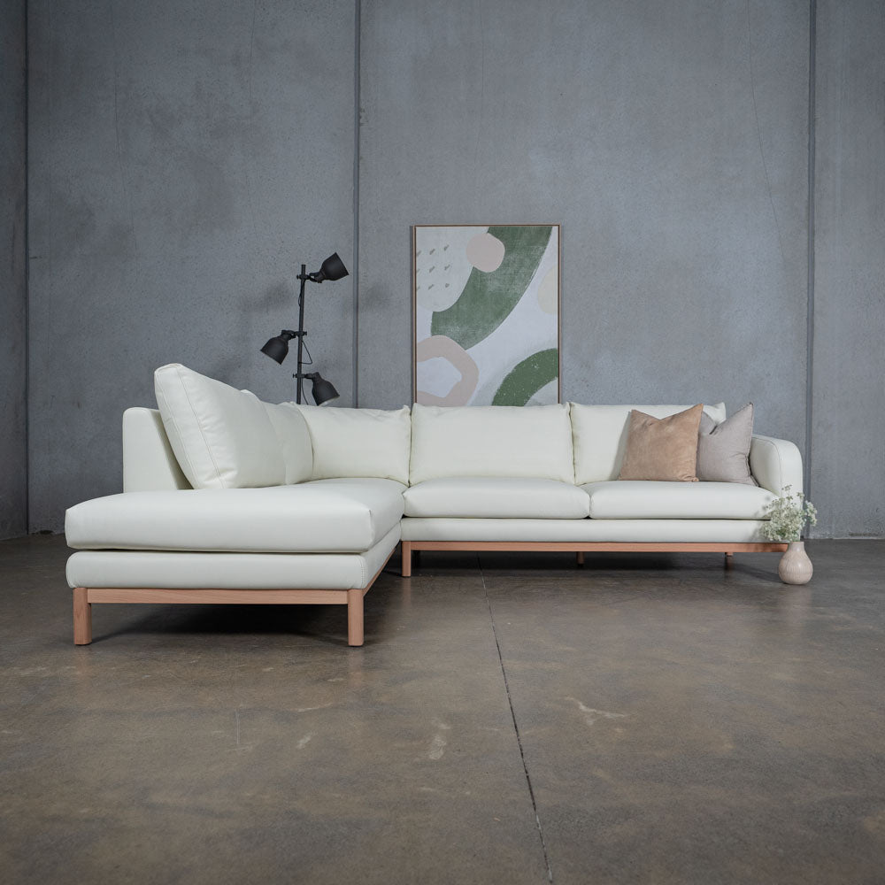 Marlowe Vegan Leather Left Side Facing Chaise Lounge