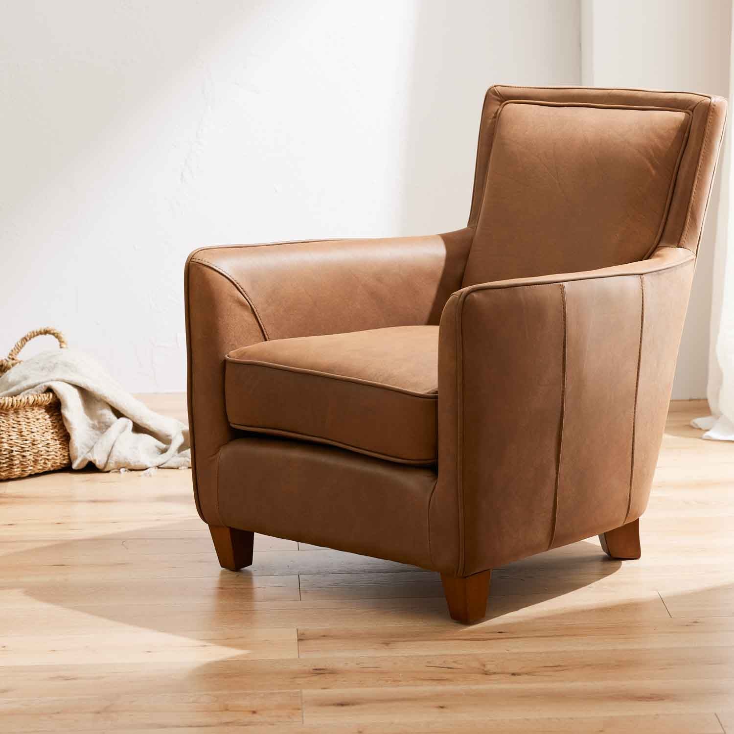 Monteray Leather Chair in Brumby Natural Online Warehouse Sale