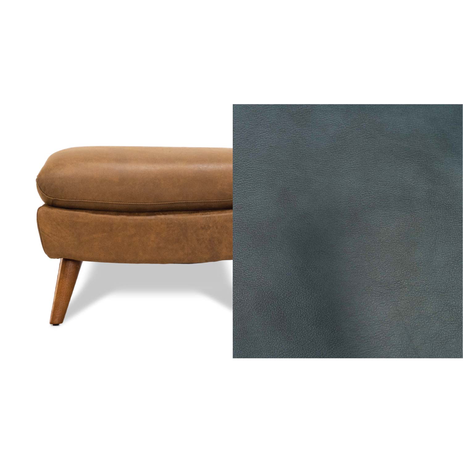 Lunar Leather Ottoman