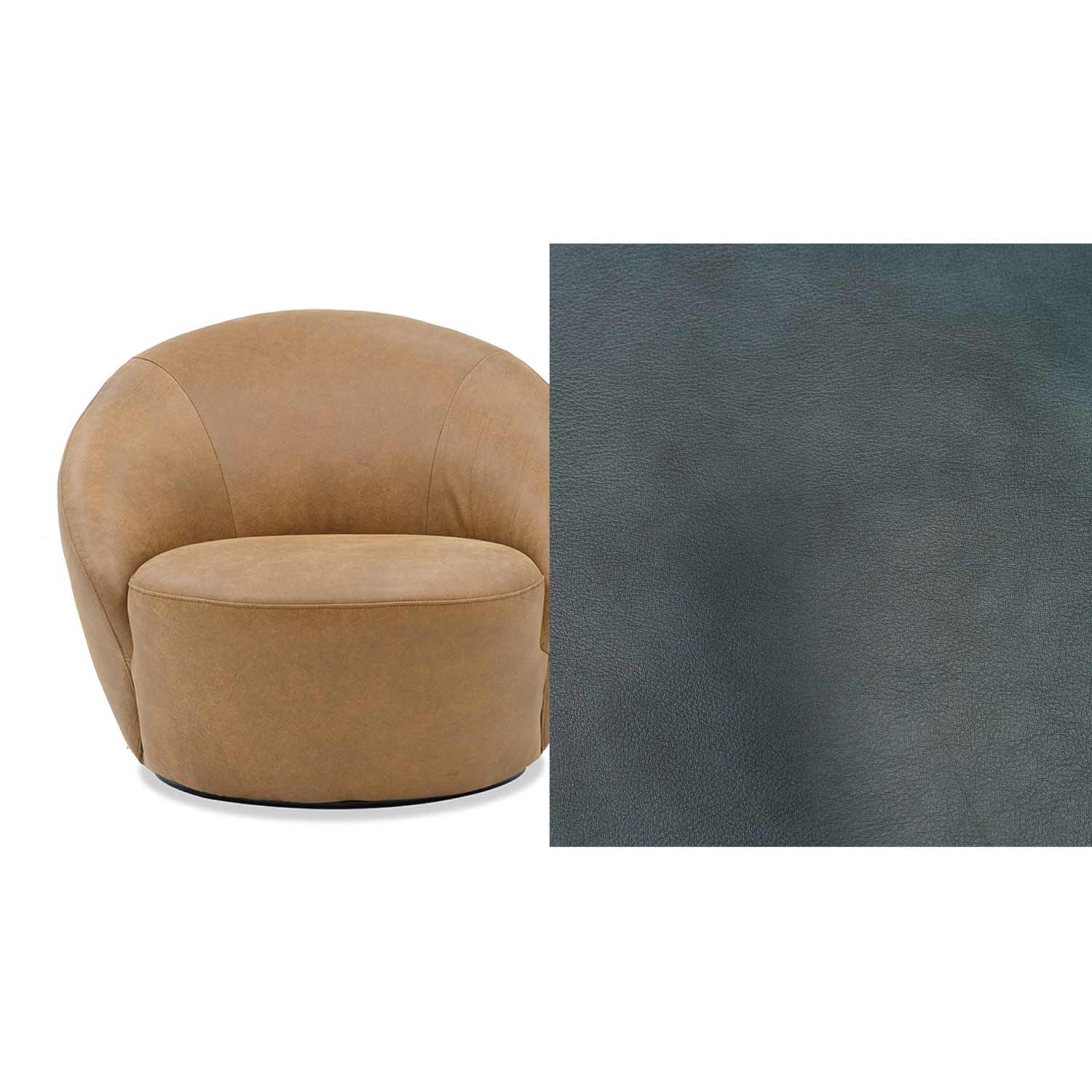 Daisy Leather Swivel Chair