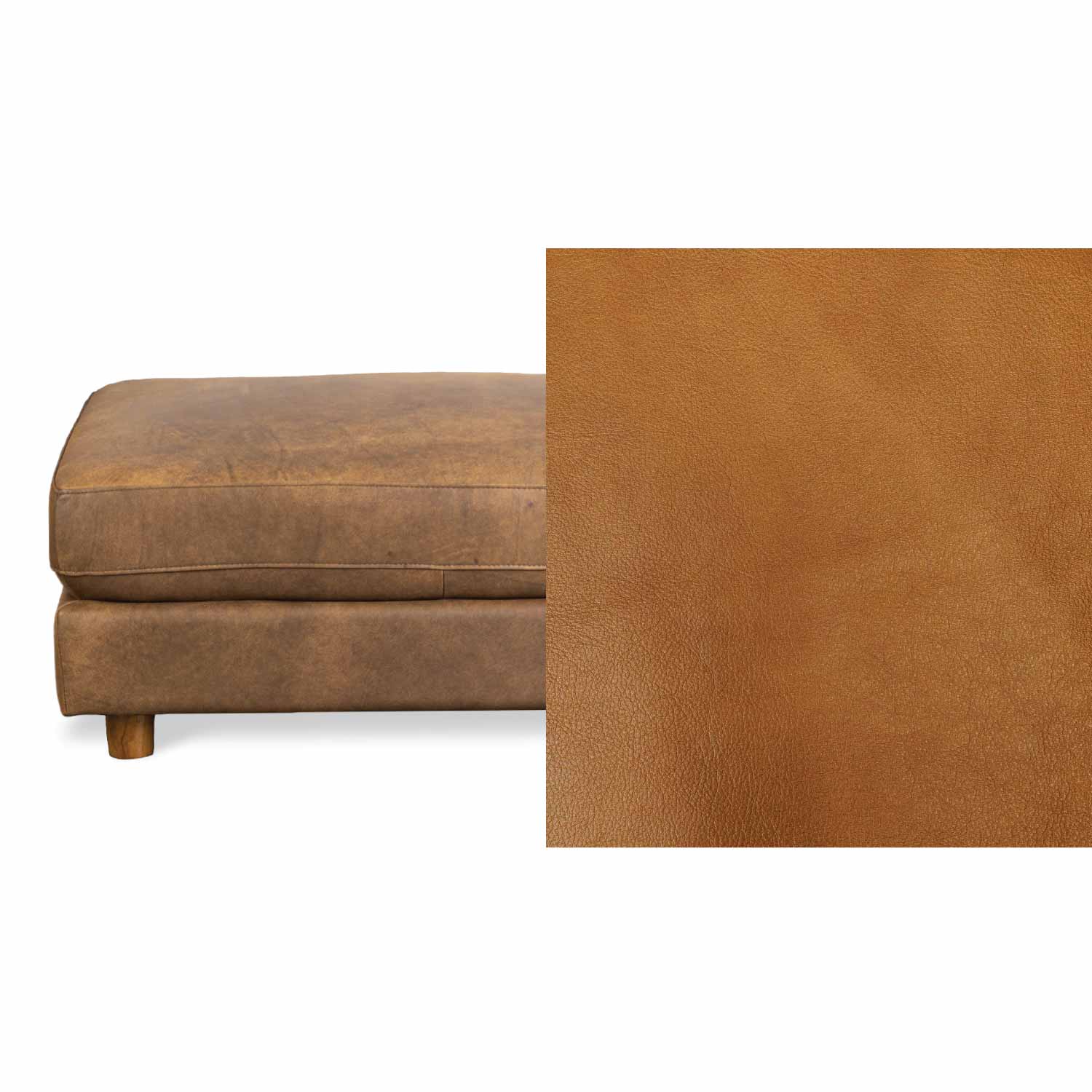 Barcelona Leather Ottoman