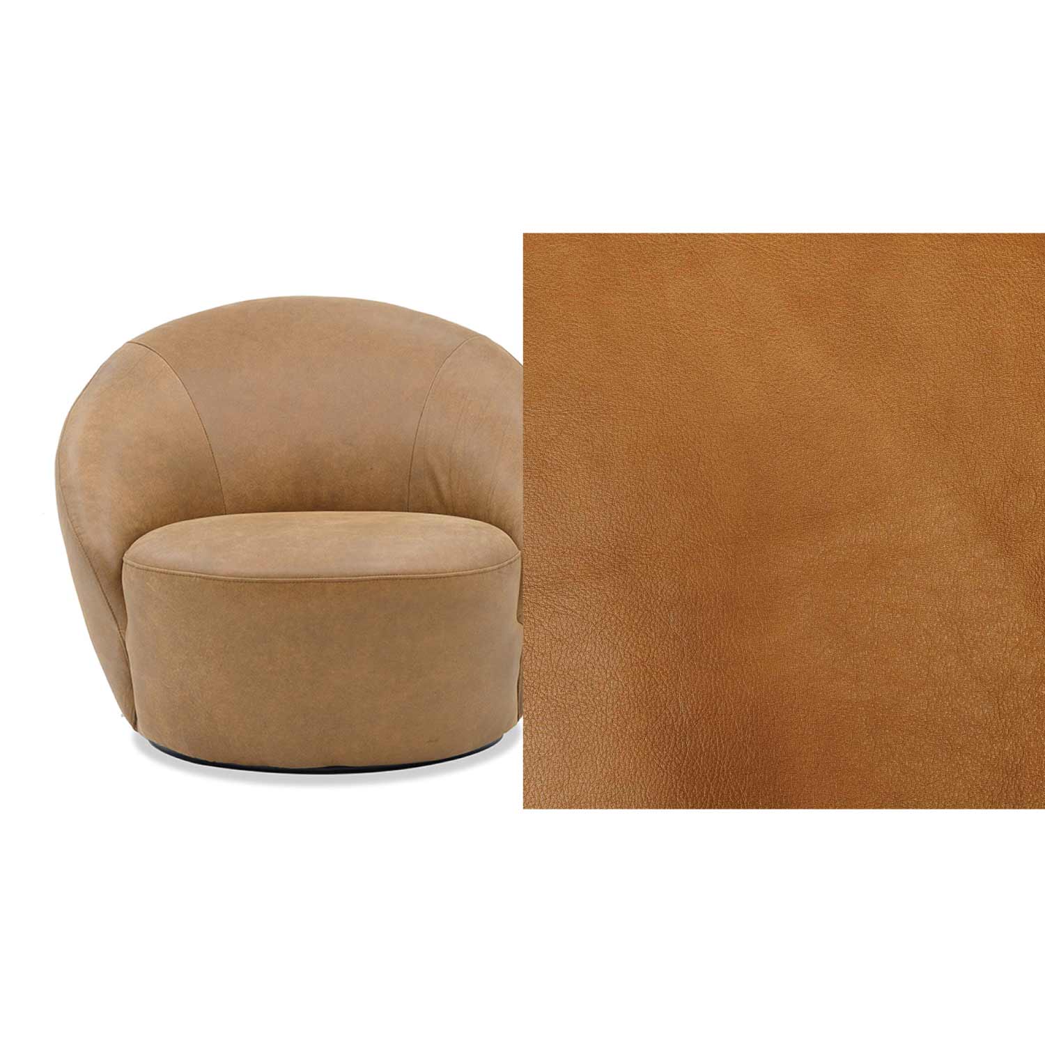 Daisy Leather Swivel Chair