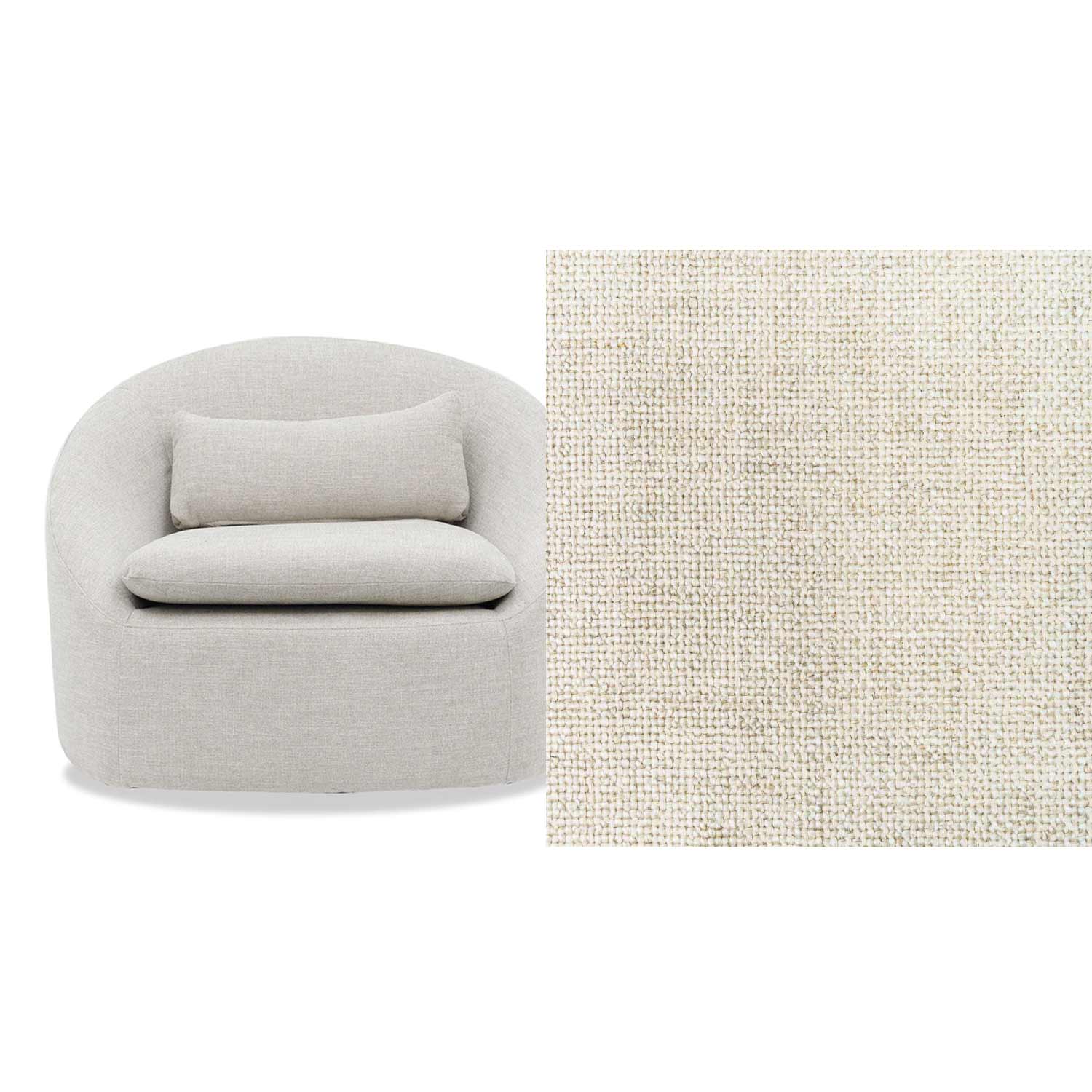Ella Fabric Swivel Chair