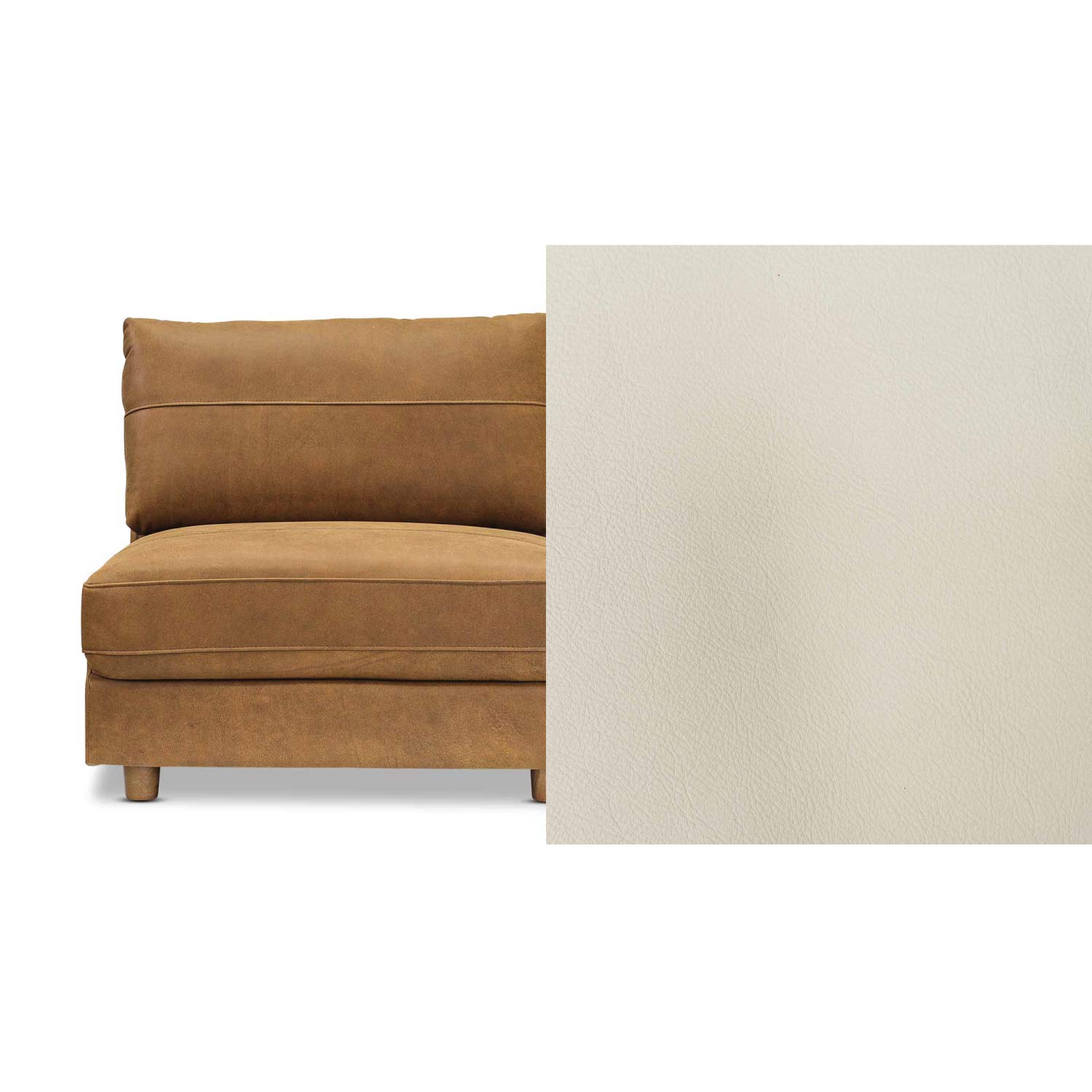 Barcelona Leather 1.5 Armless Chair