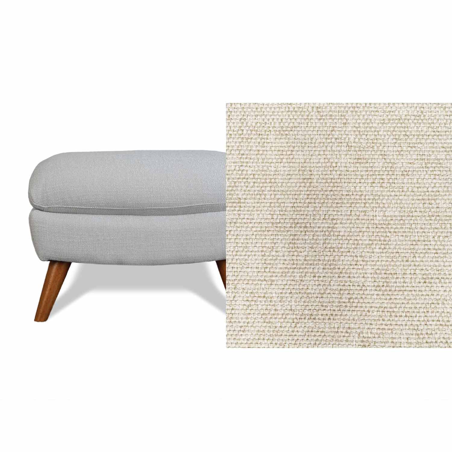 Lunar Fabric Ottoman