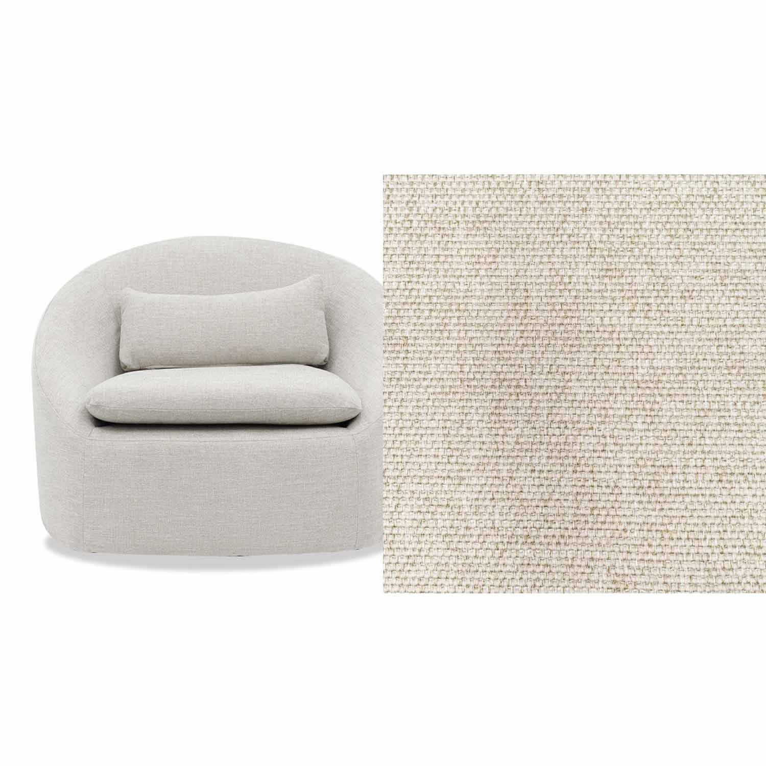Ella Fabric Swivel Chair