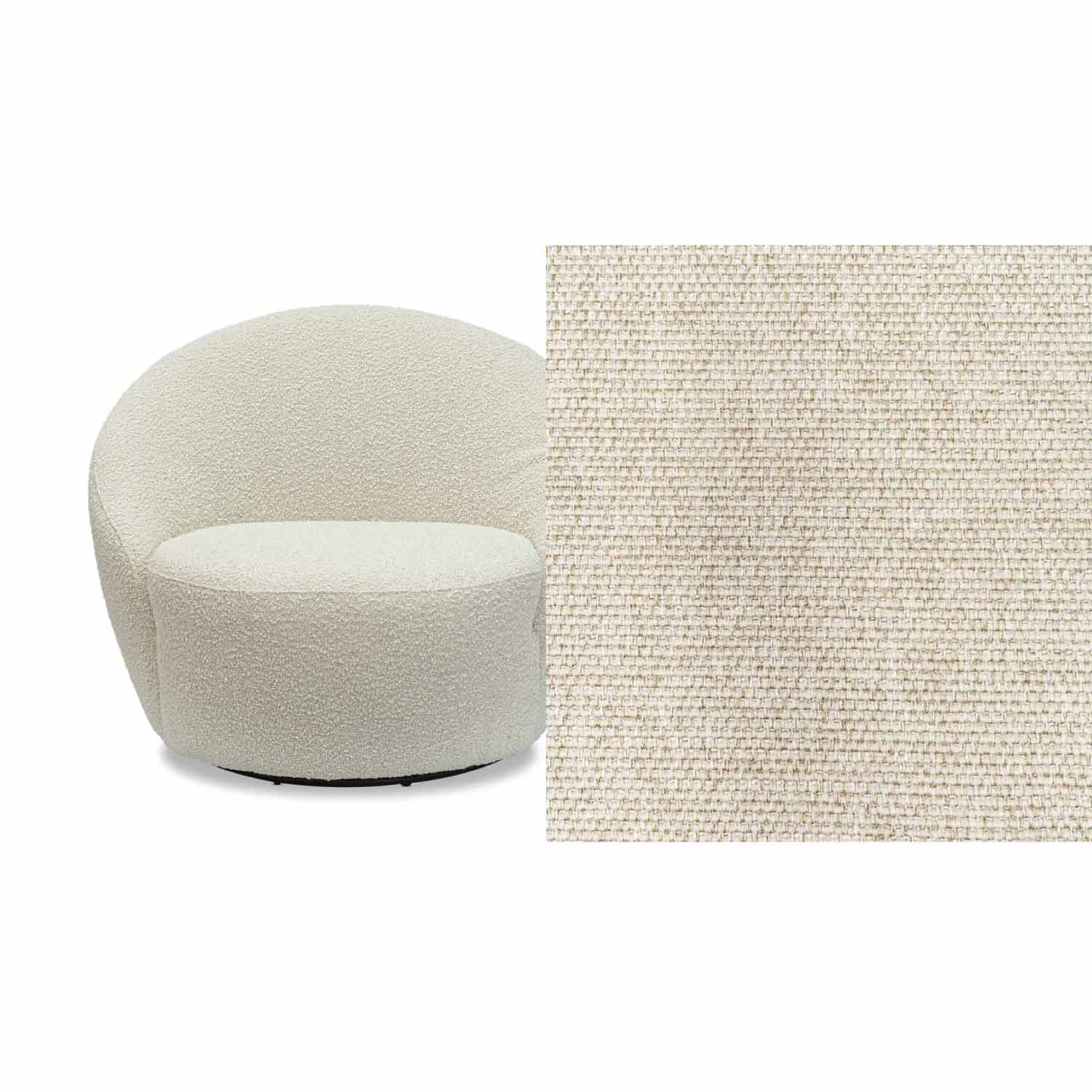Daisy Fabric Swivel Chair