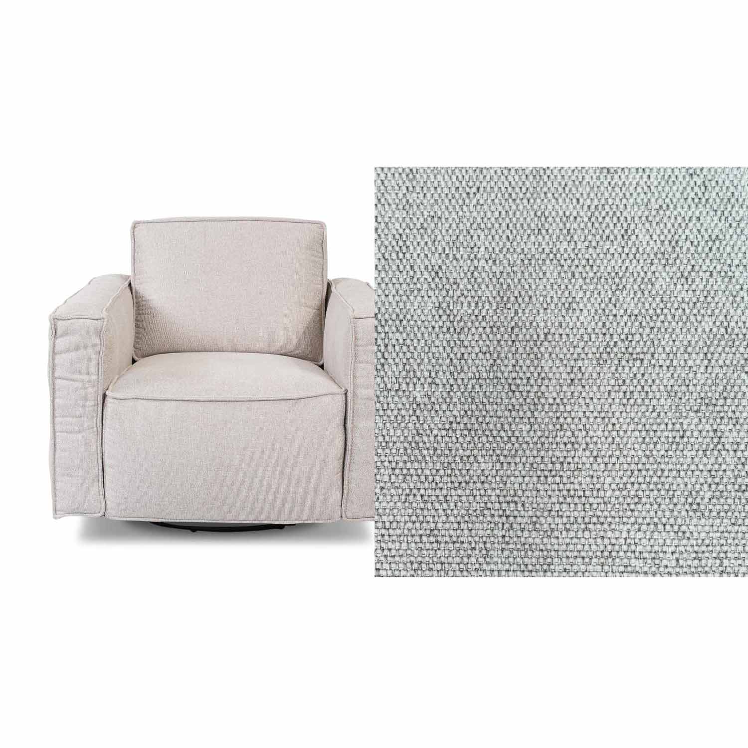 Archie Fabric Swivel Chair