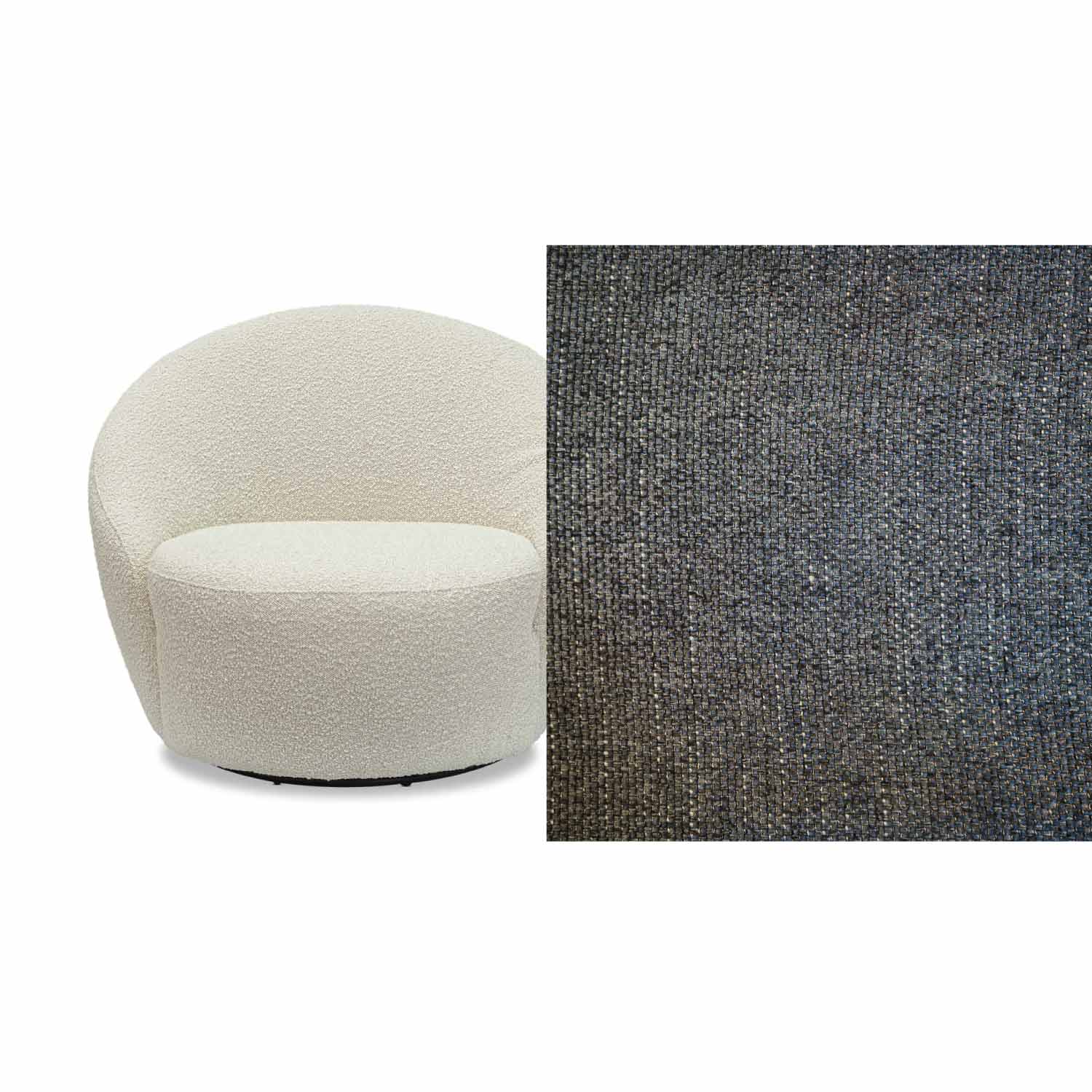Daisy Fabric Swivel Chair