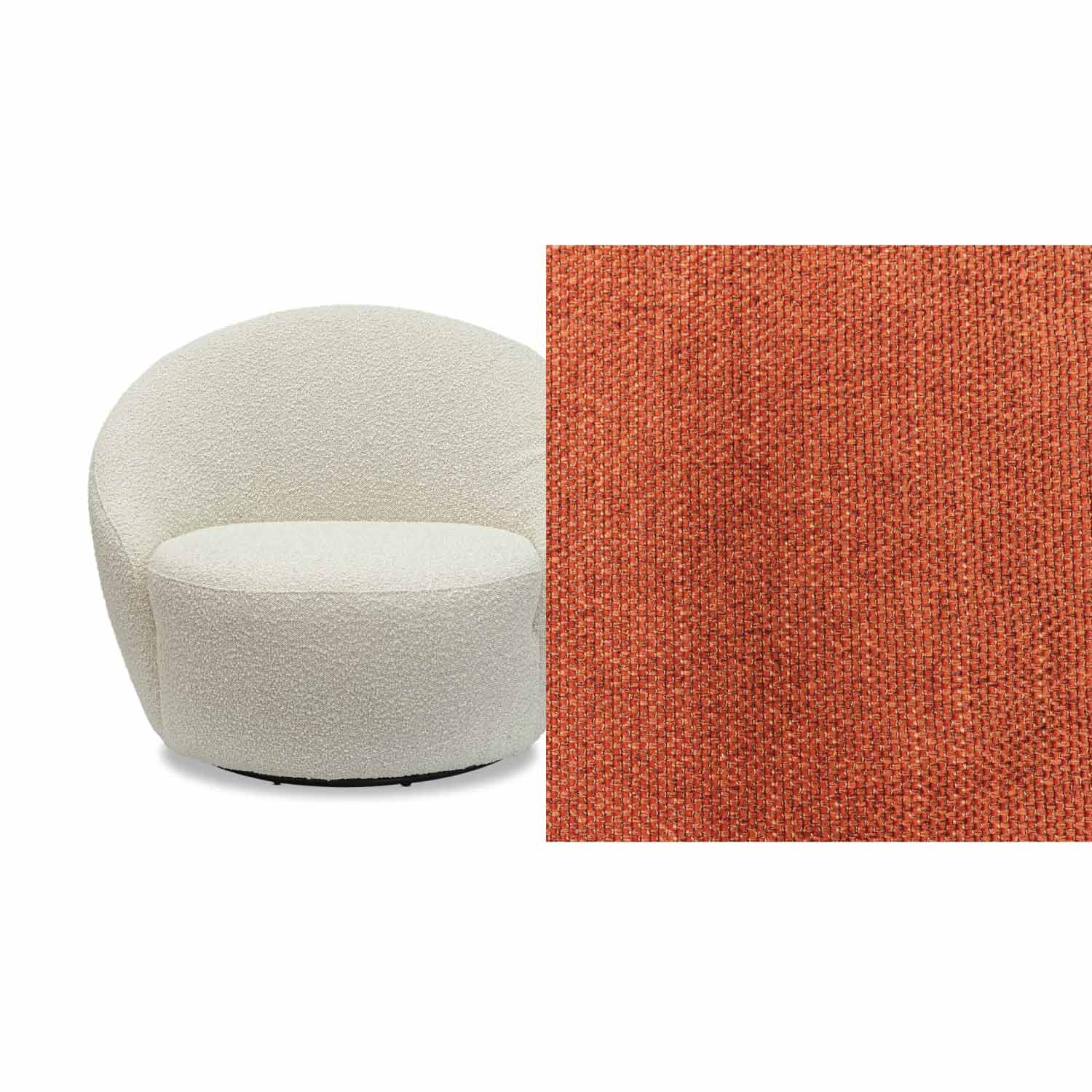 Daisy Fabric Swivel Chair