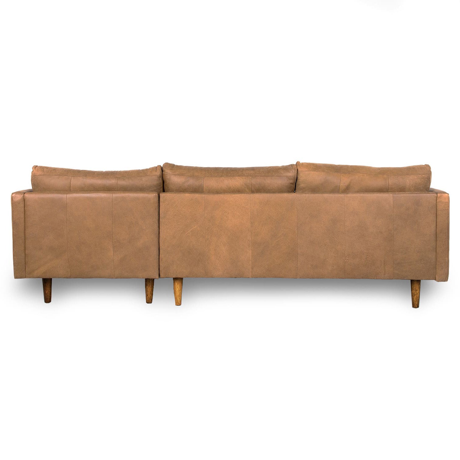 Jordie Leather Right Side Facing Chaise Lounge in Brumby Natural Online Warehouse Sale
