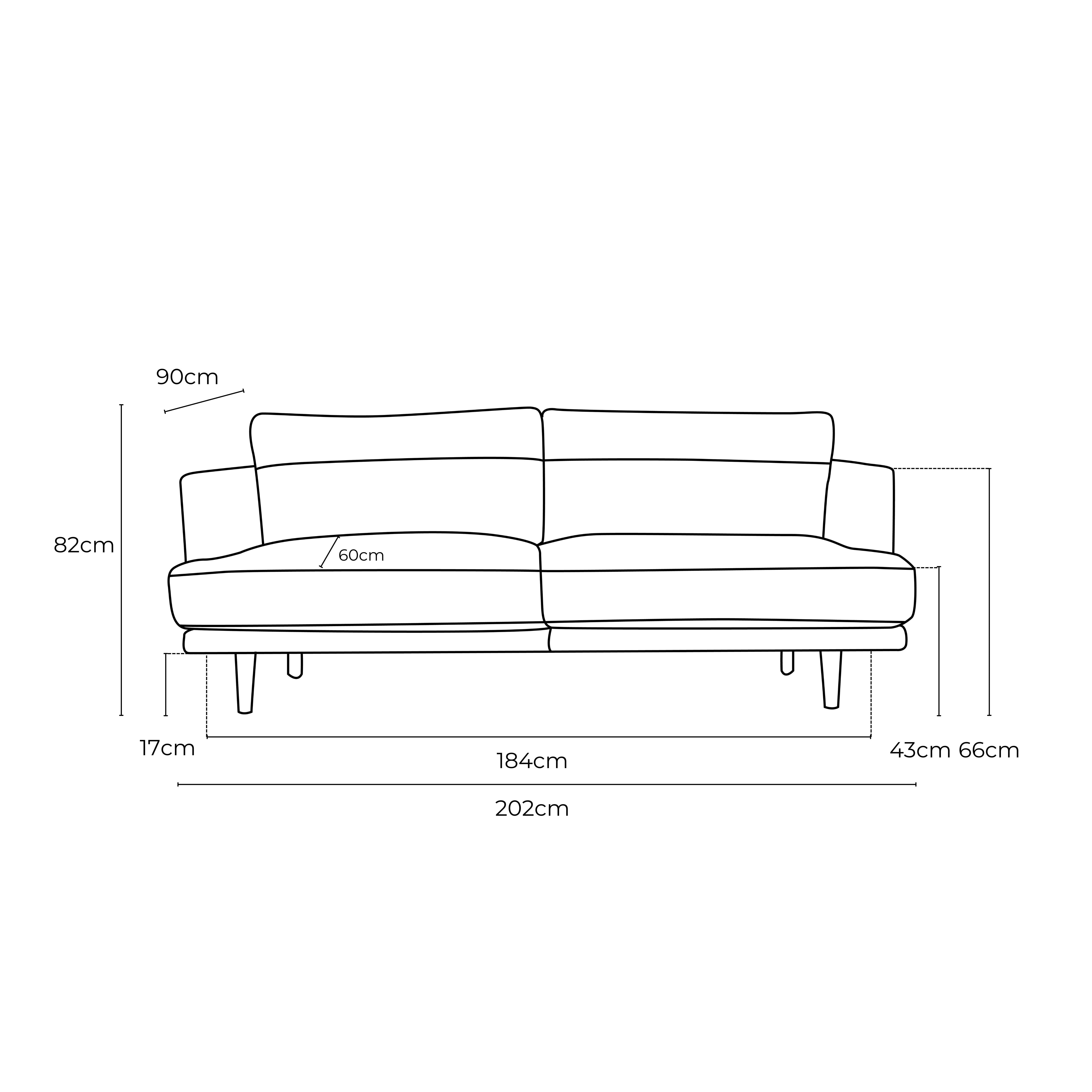 Ruby Leather 3 Seat Sofa