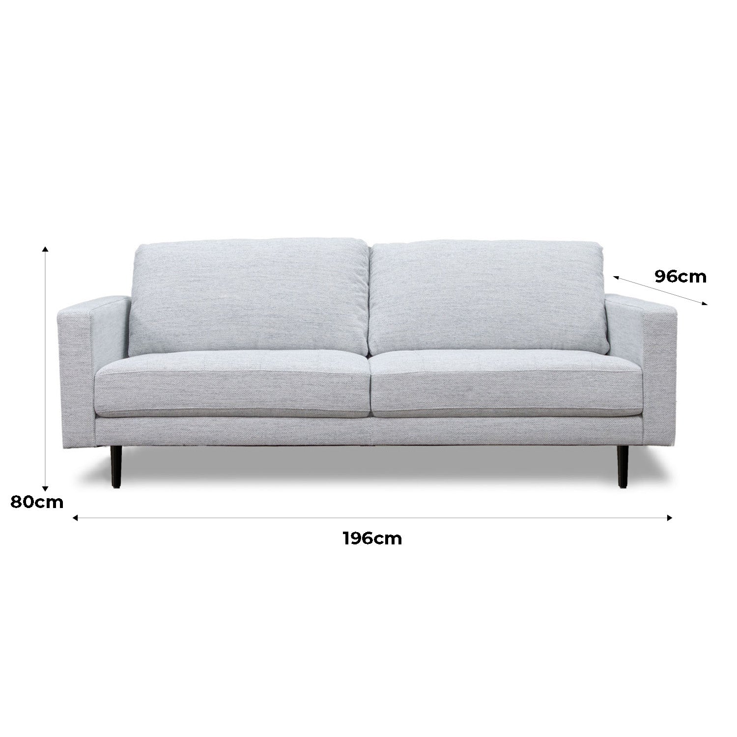 Salerno Fabric 3 Seat Sofa