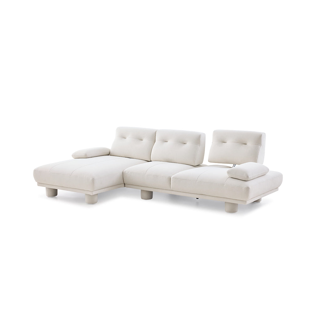 Stella Fabric Left Side Facing Chaise Lounge Sofa Bed