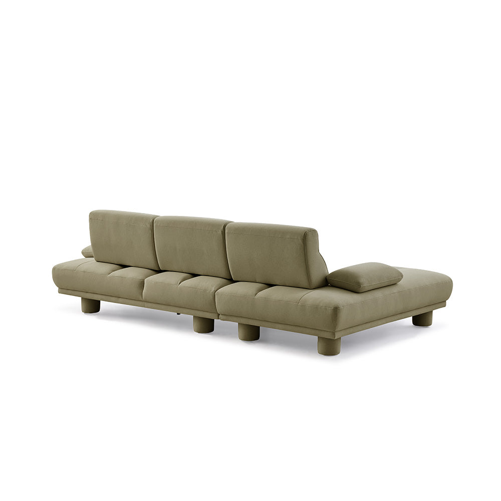 Stella Fabric Left Side Facing Chaise Lounge Sofa Bed