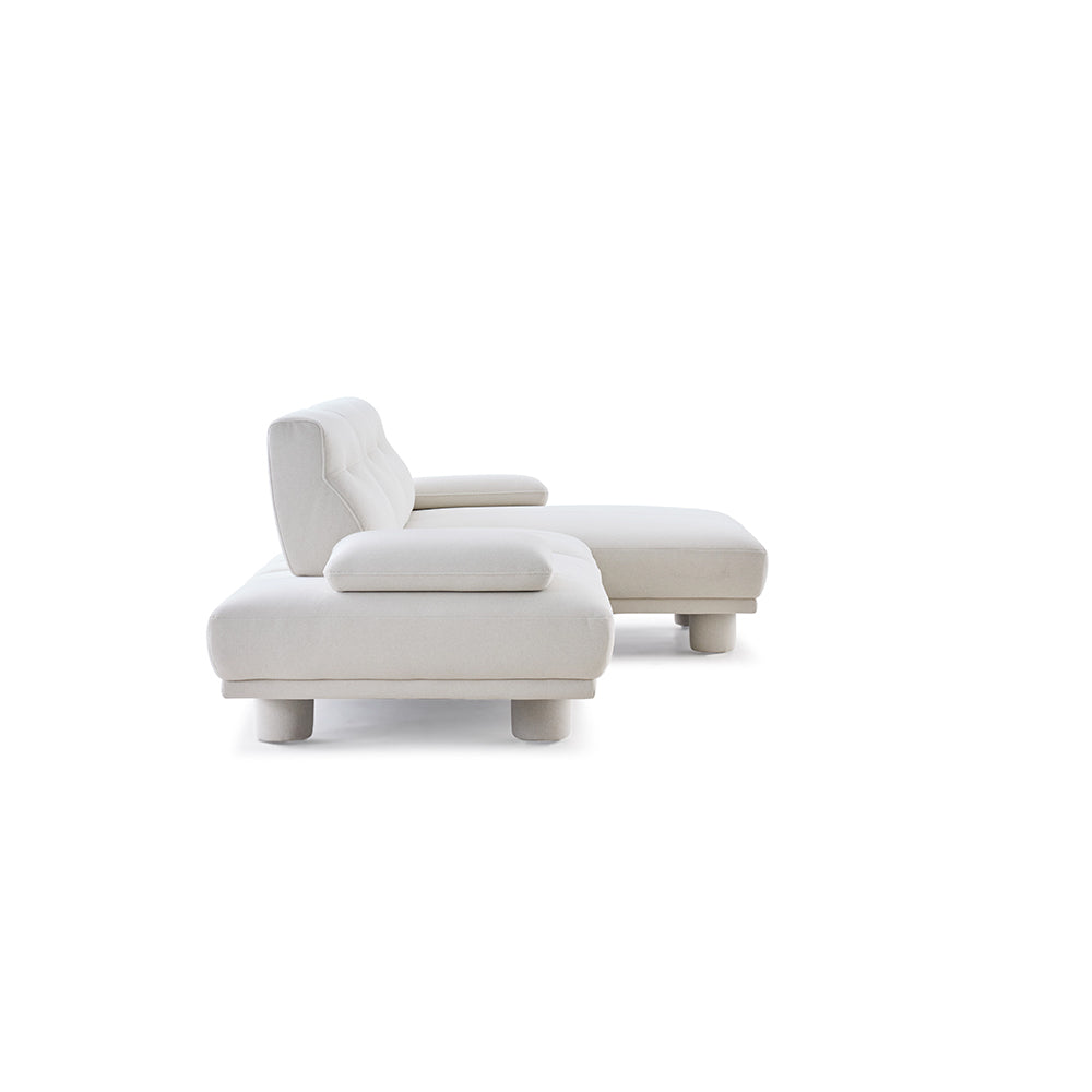 Stella Fabric Right Side Facing Chaise Lounge Sofa Bed