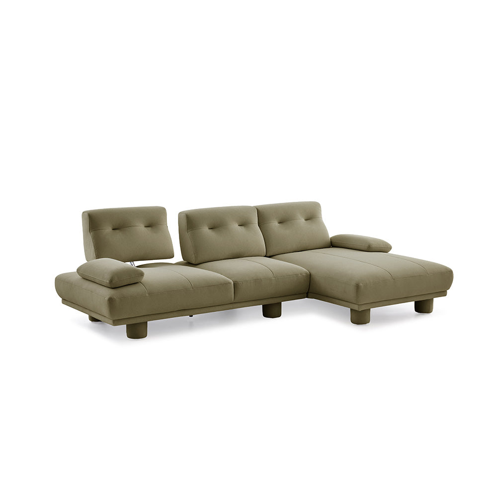Stella Fabric Right Side Facing Chaise Lounge Sofa Bed