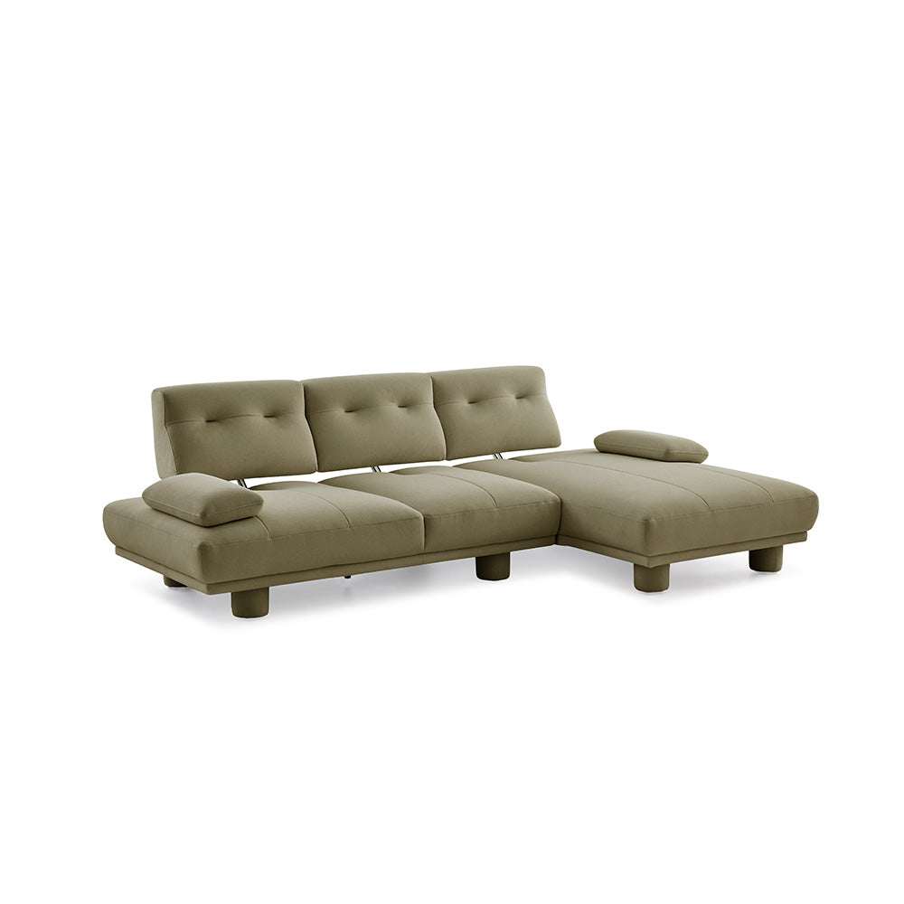 Stella Fabric Right Side Facing Chaise Lounge Sofa Bed