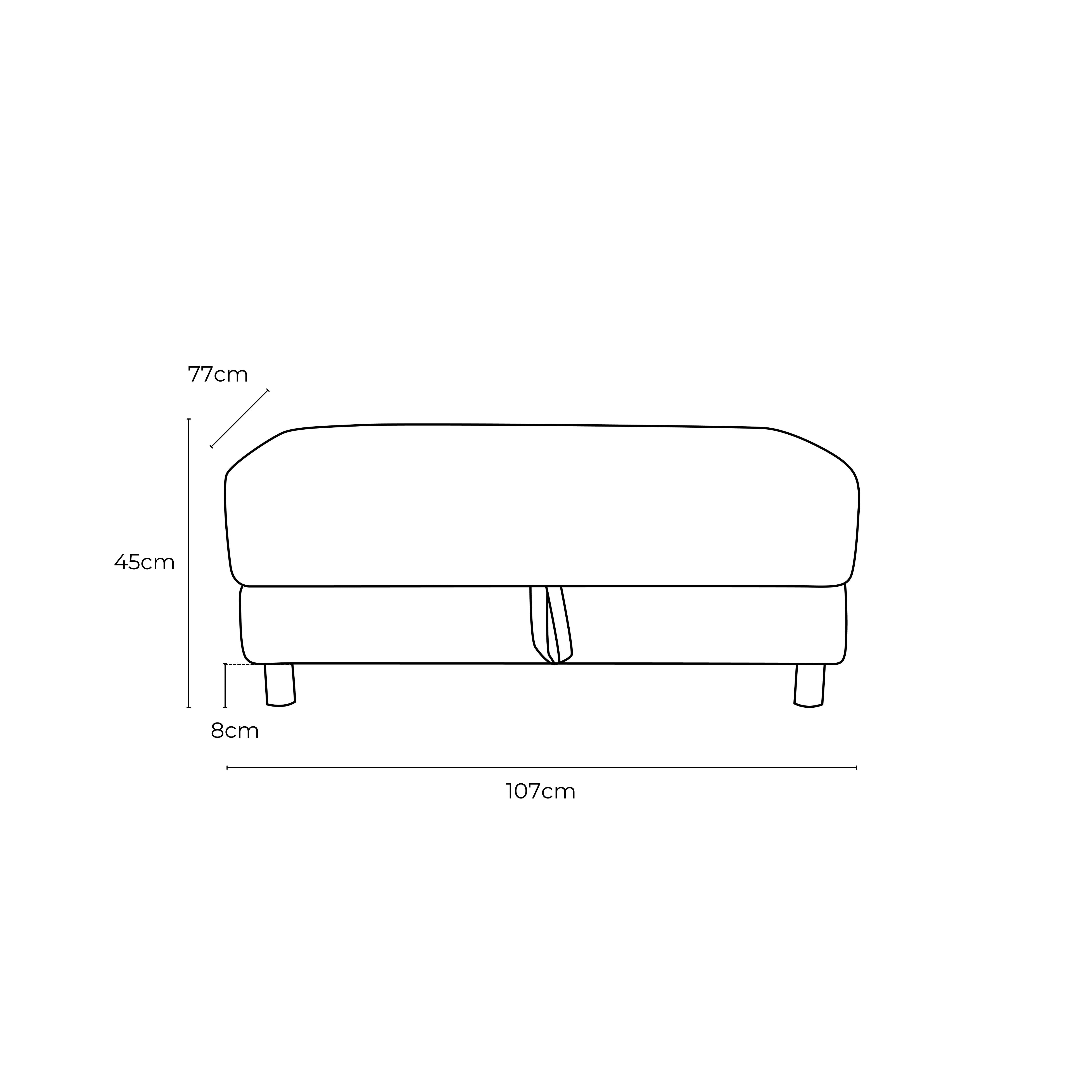 Storage Fabric Ottoman