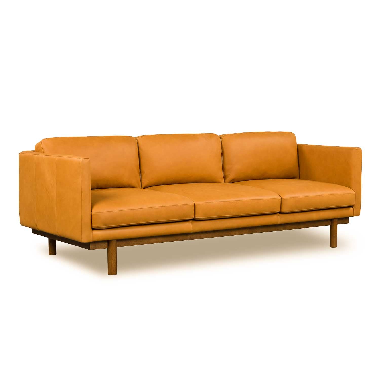 Strada Leather 3 Seat Sofa