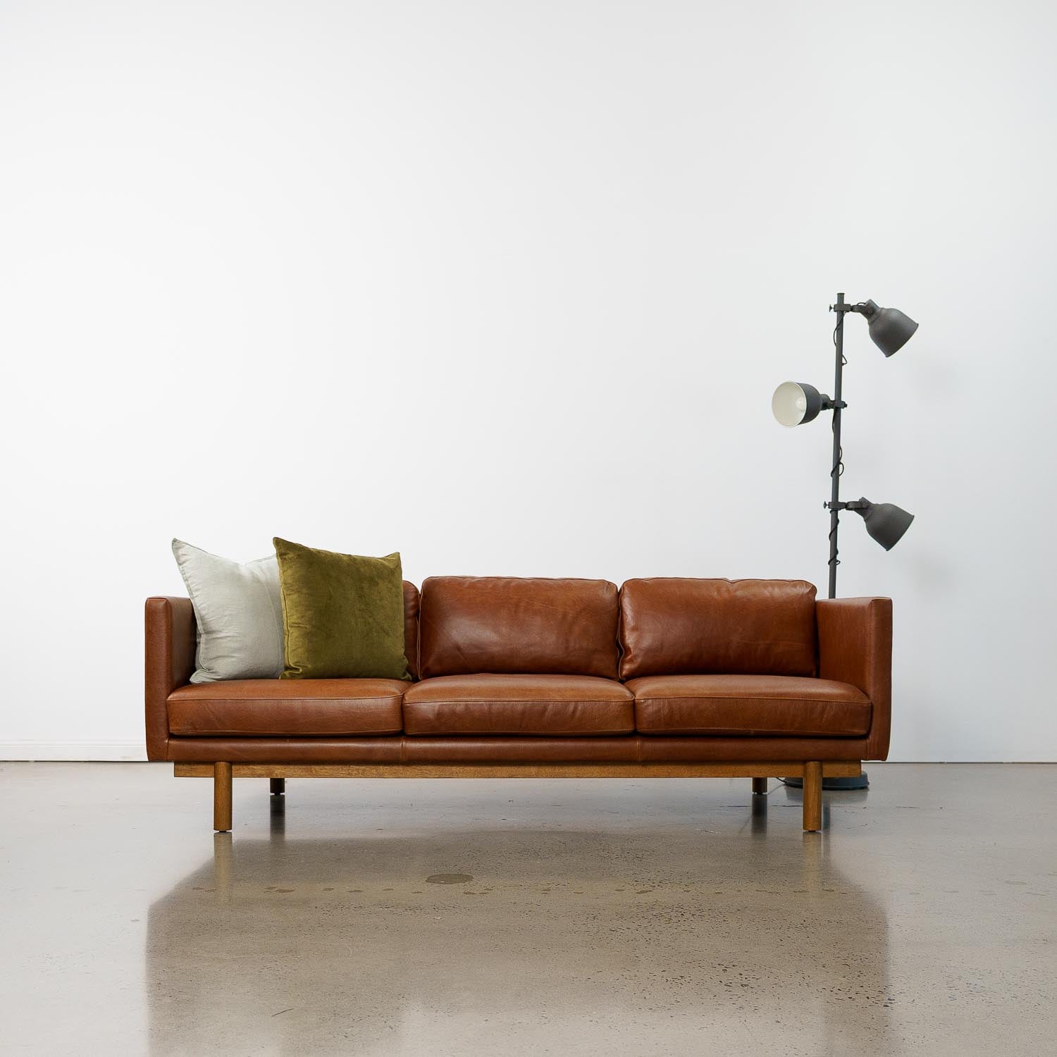 Strada Leather 3 Seat Sofa