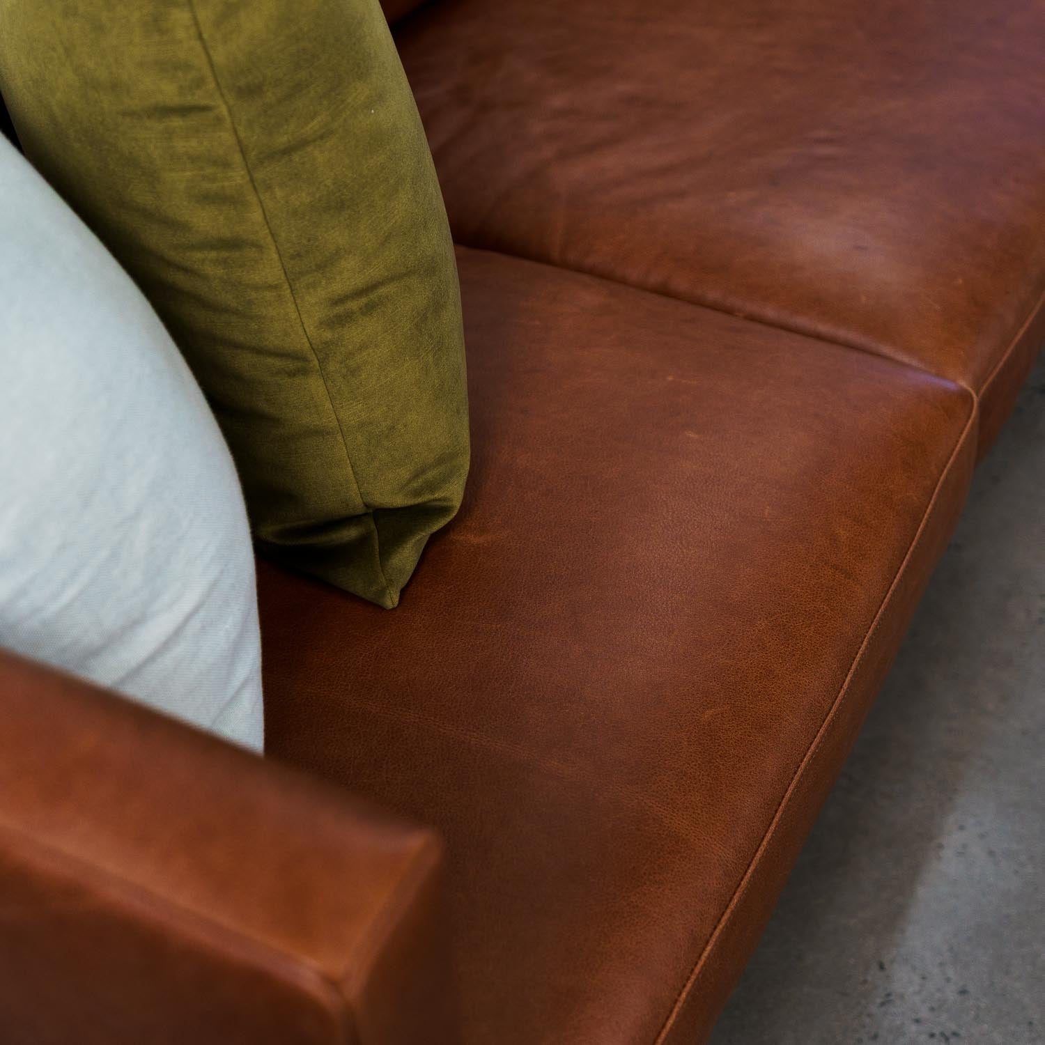 Strada Leather 3 Seat Sofa