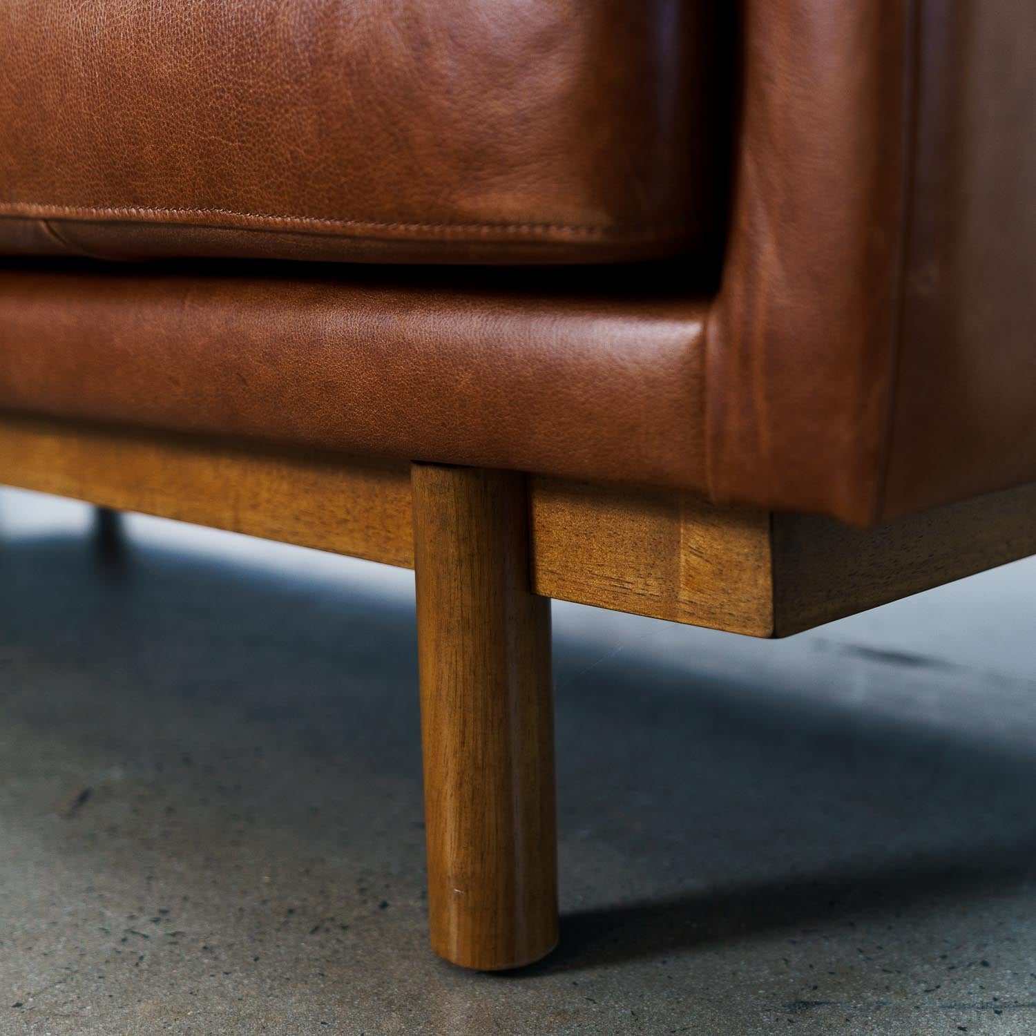 Strada Leather 3 Seat Sofa