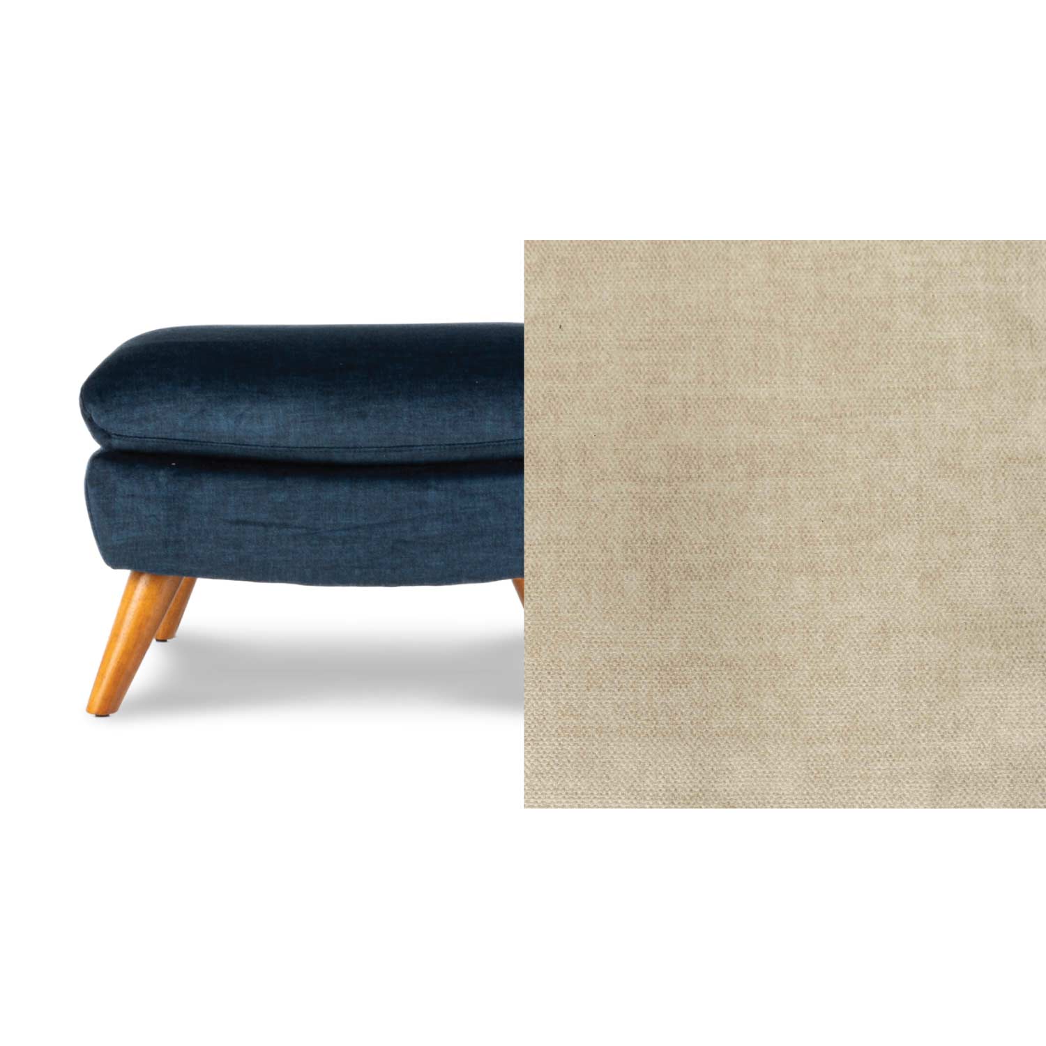 Lunar Vogue Velvet Ottoman