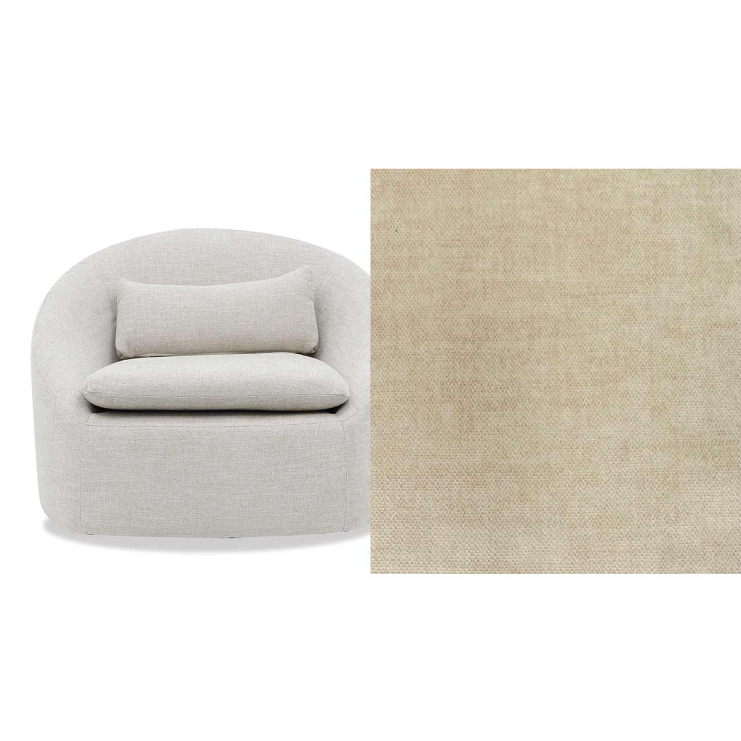 Ella Fabric Swivel Chair