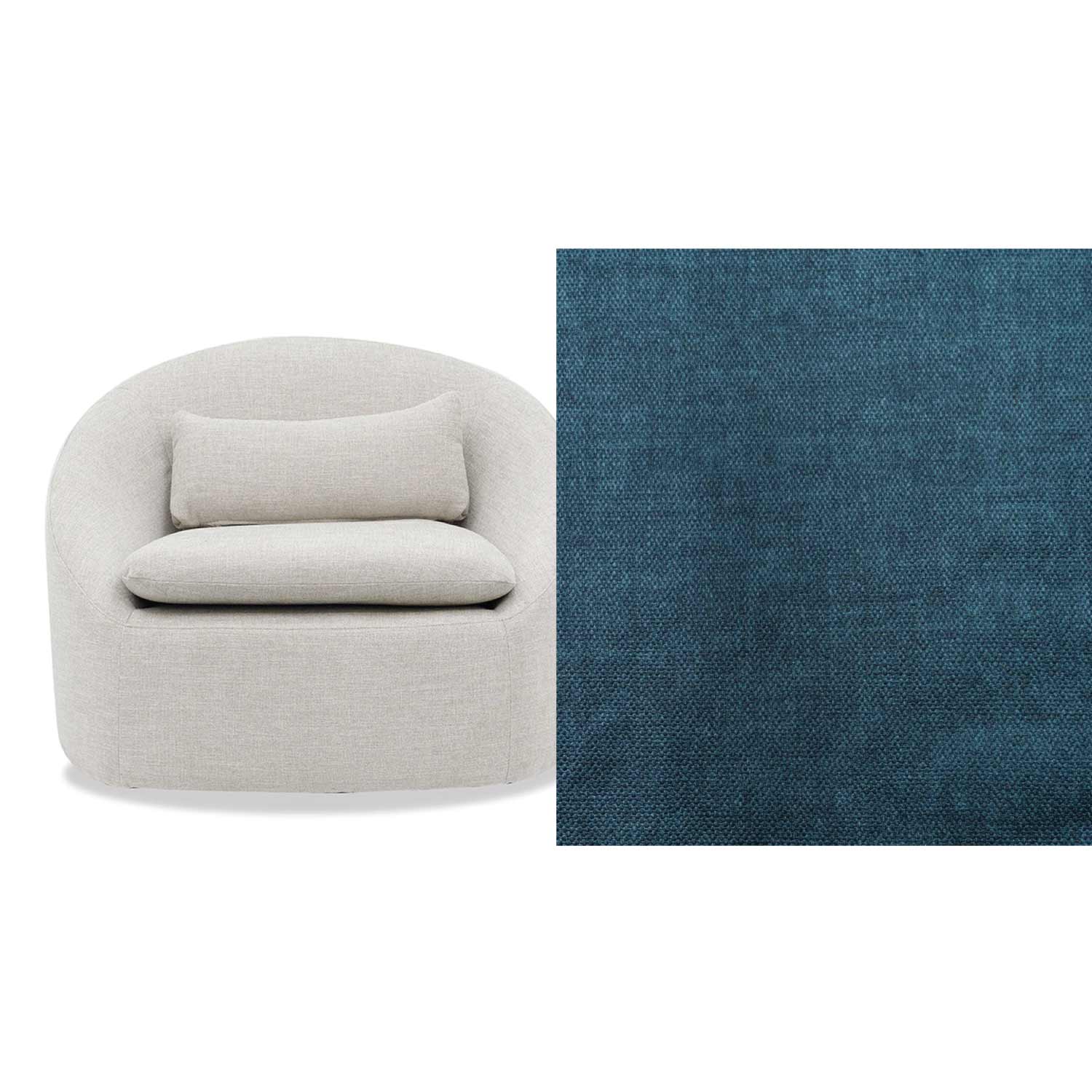 Ella Fabric Swivel Chair