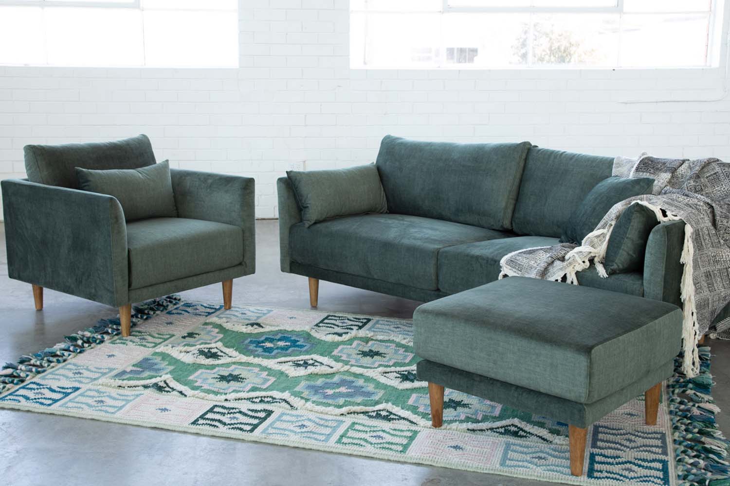 How to style your green Vogue Moss sofa!