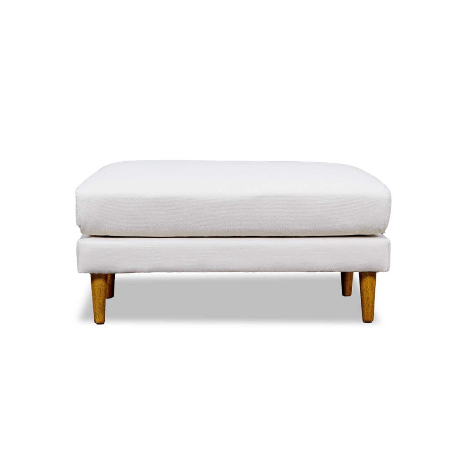 Anna Fabric Ottoman in Talent Shell