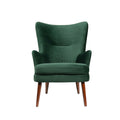 Green Vogue Velvet Chair with wooden frame