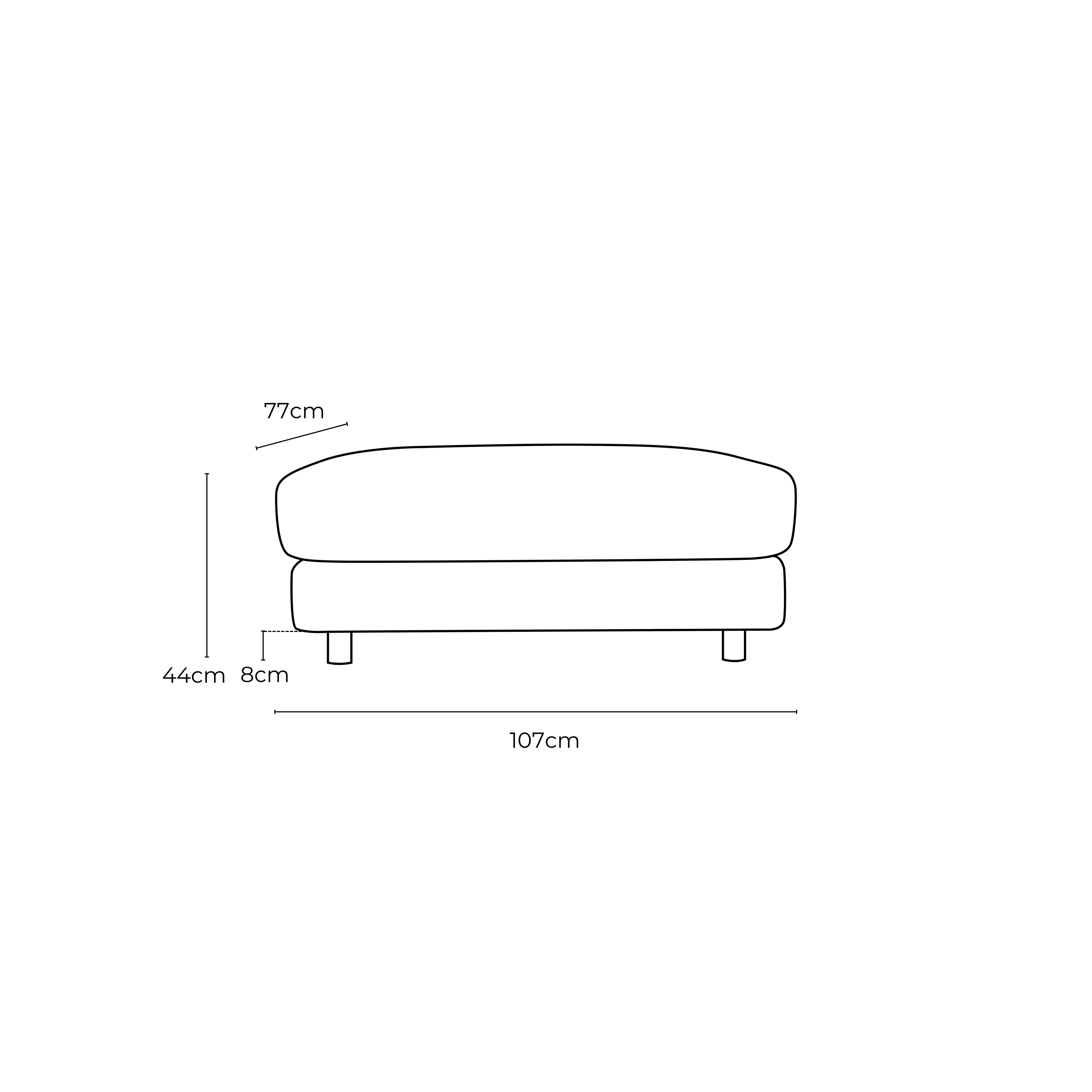 Alex Fabric Ottoman
