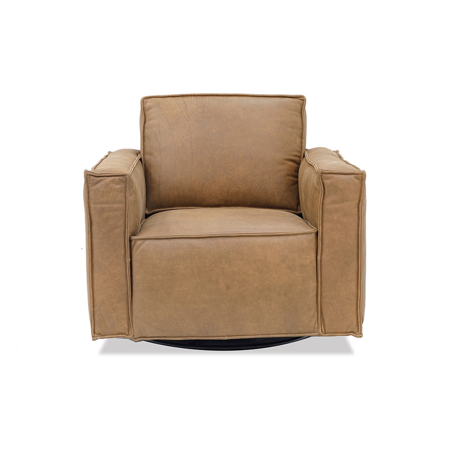 Archie Leather Swivel Chair