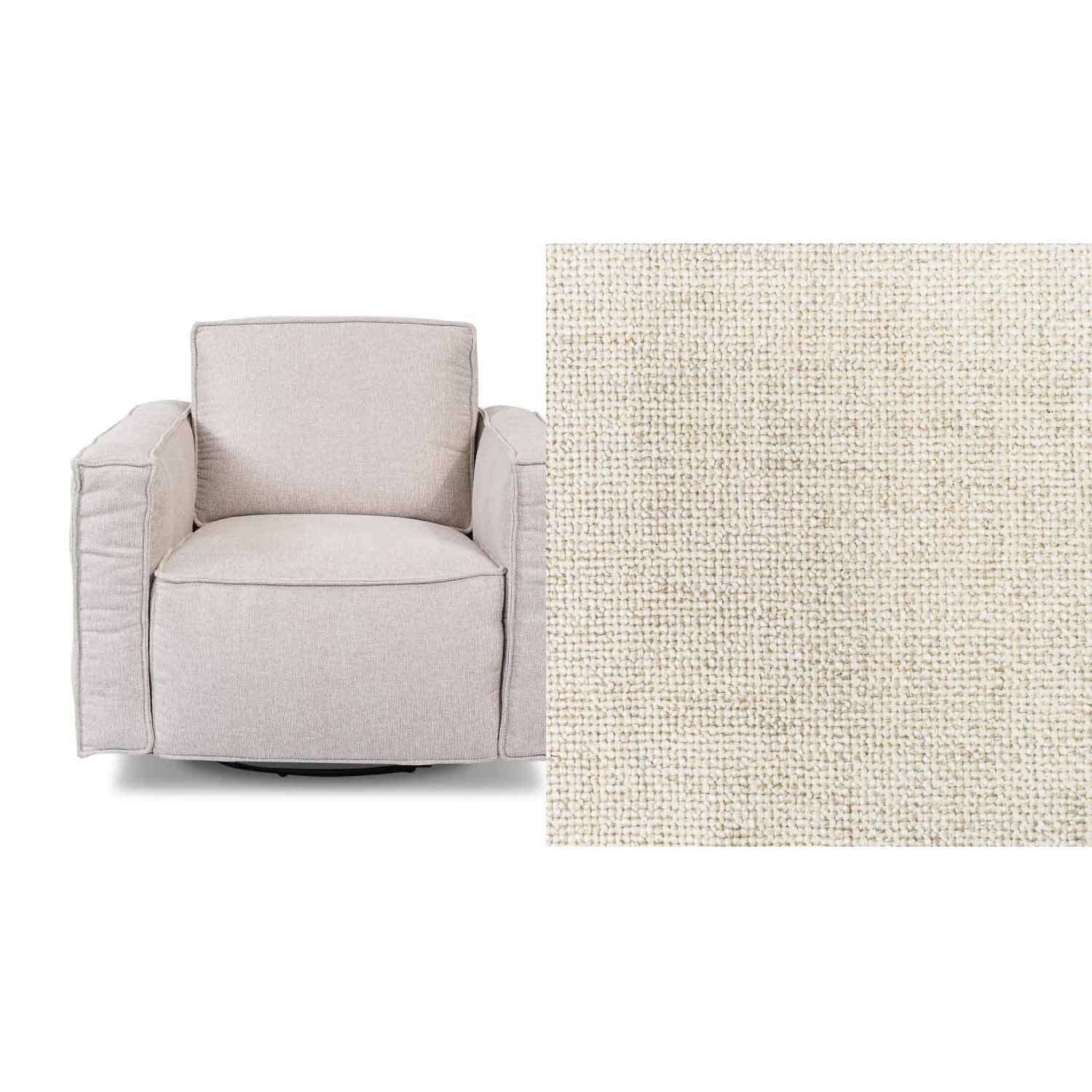 Archie Fabric Swivel Chair