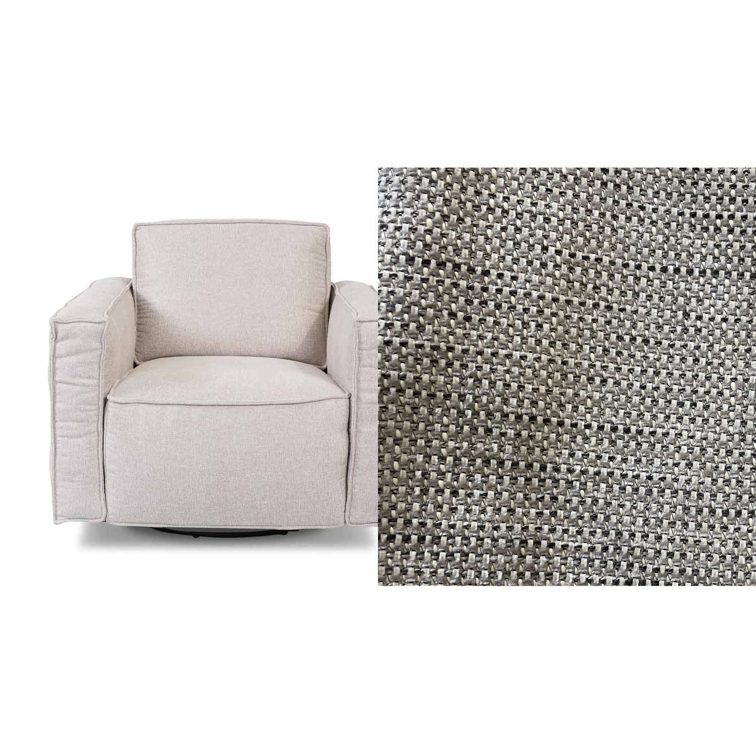 Archie Fabric Swivel Chair