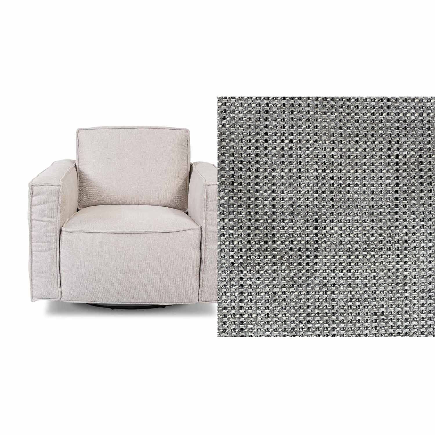 Archie Fabric Swivel Chair