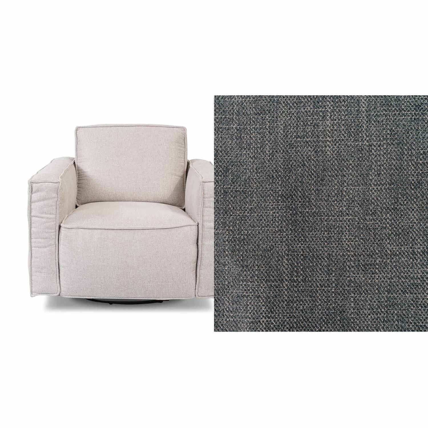 Archie Fabric Swivel Chair